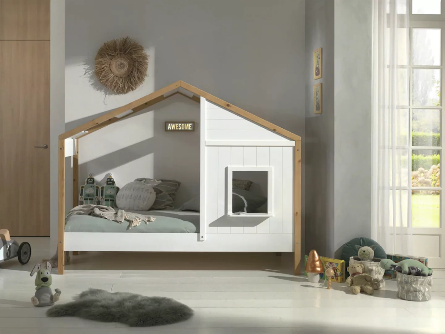 Vipack Kinderbett Babs, Hausbett mit Lattenrost, wahlweise Bettschublade günstig online kaufen
