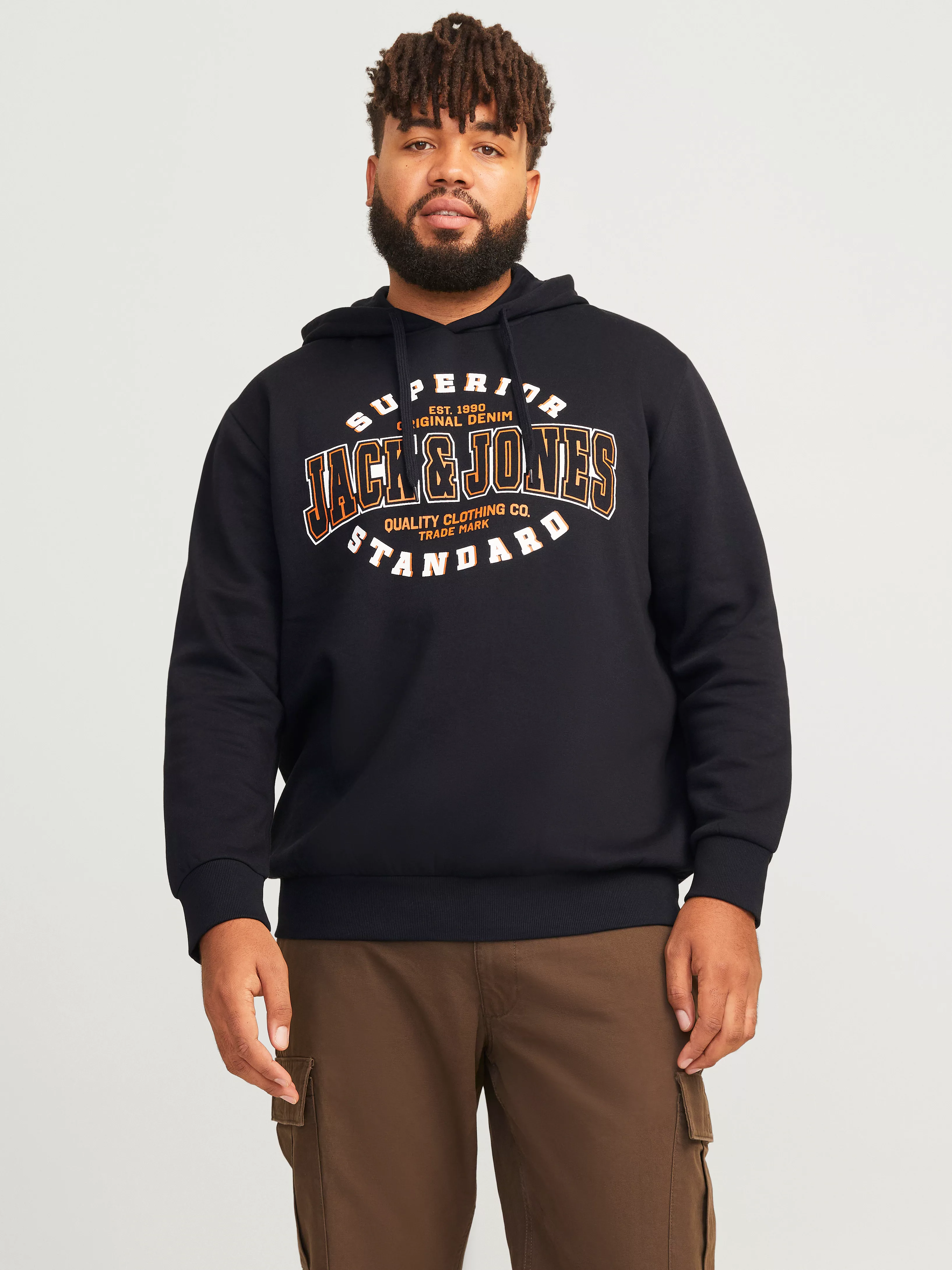 Jack & Jones PlusSize Hoodie JJELOGO SWEAT HOOD 2 COL 24/25 NOOS PLS günstig online kaufen