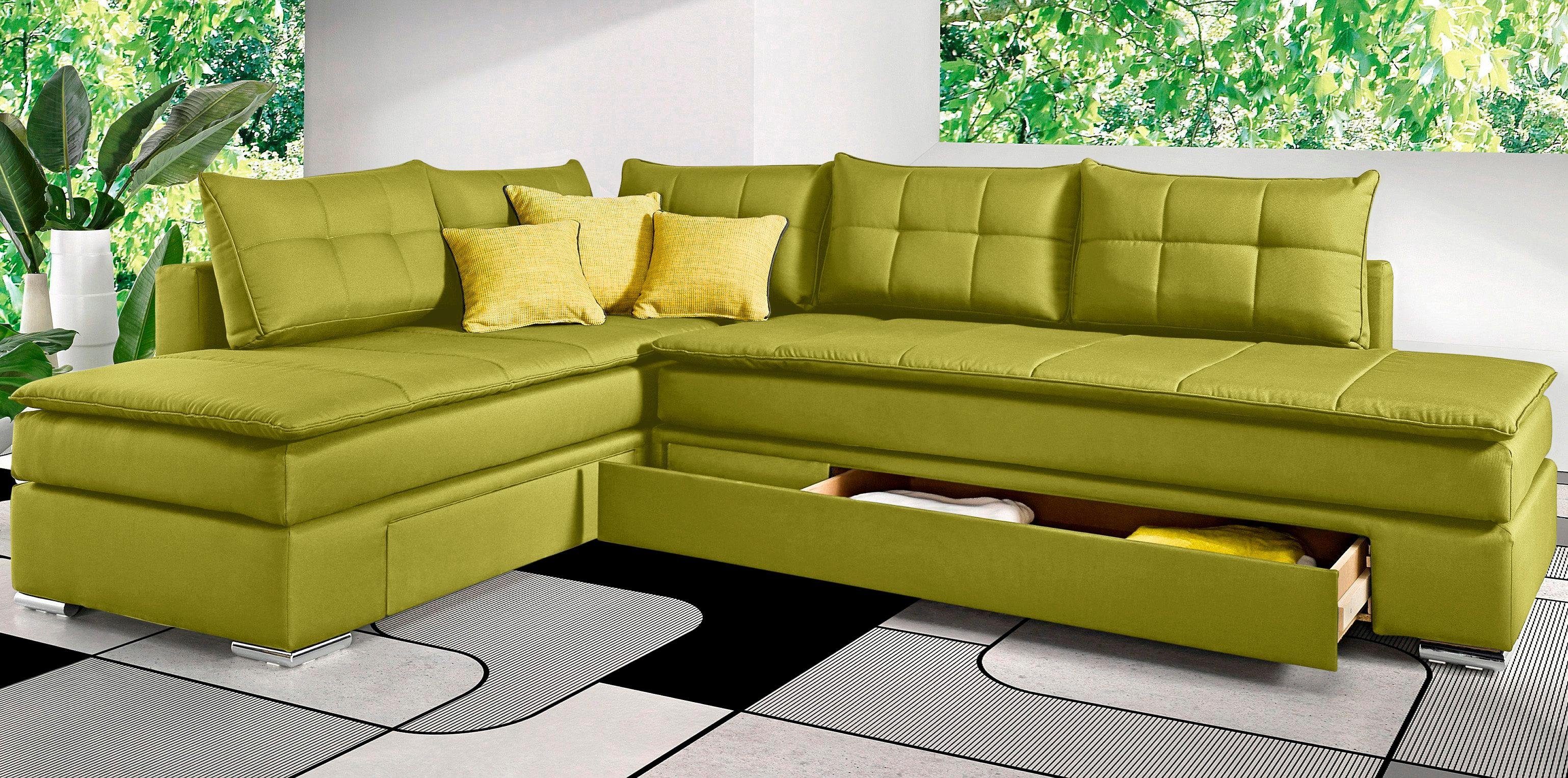 INOSIGN Ecksofa "Boxspringbett Night & Day L-Form mit Dauer-Schlaffunktion günstig online kaufen