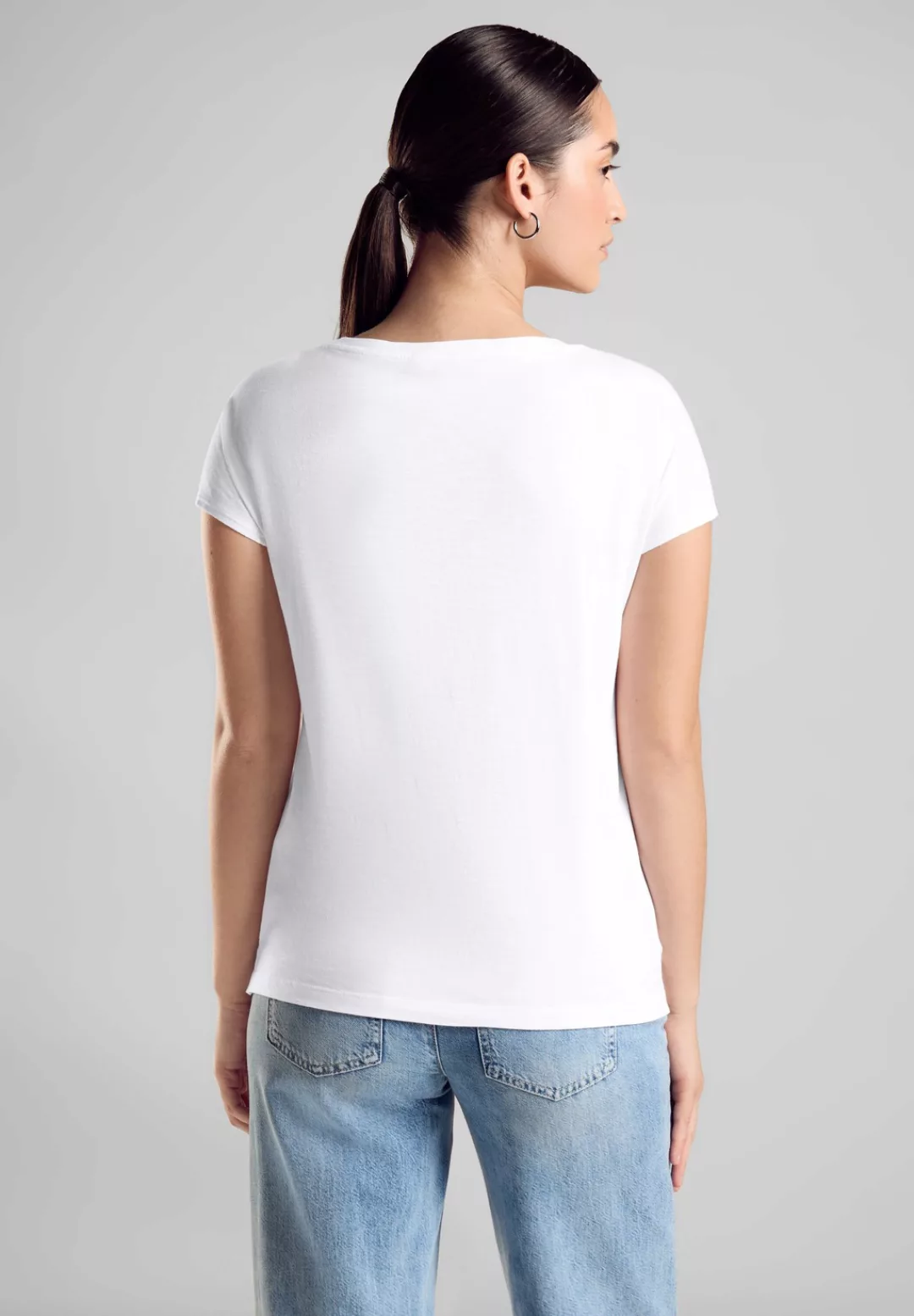 STREET ONE Shirttop mit seitlichen Schlitzen im Saum günstig online kaufen
