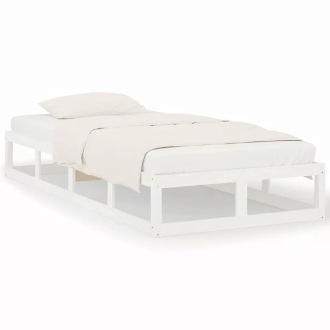 furnicato Bett Massivholzbett Weiß 75x190 cm günstig online kaufen