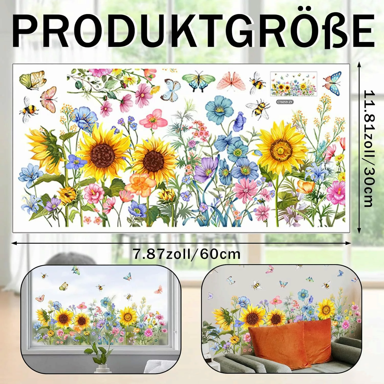 Coonoor Fensterbild Frühling Fenster Aufkleber Garten günstig online kaufen