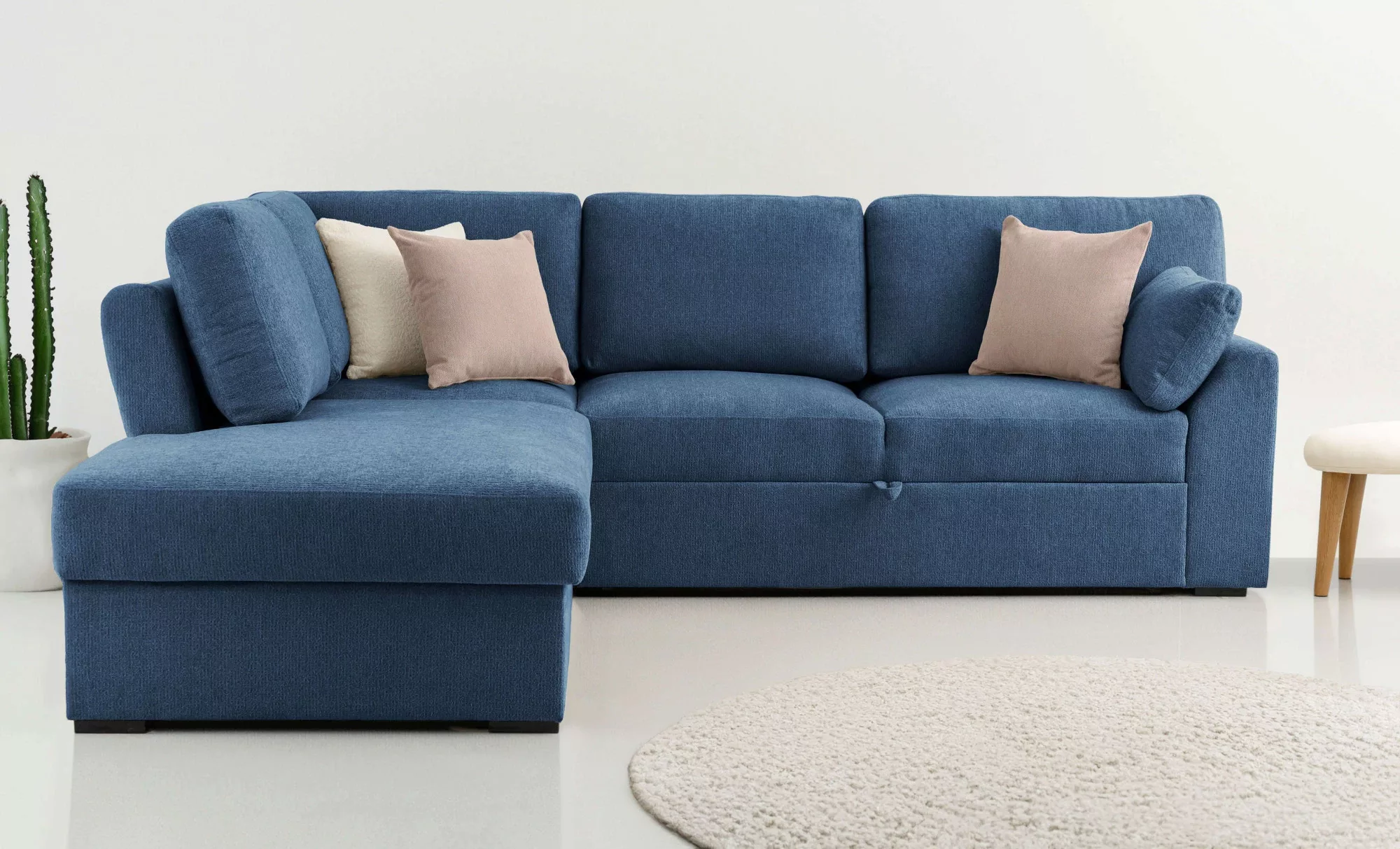 Home affaire Ecksofa "Citry Schlafsofa", Breite 242 cm, Chenille, Bettfunkt günstig online kaufen