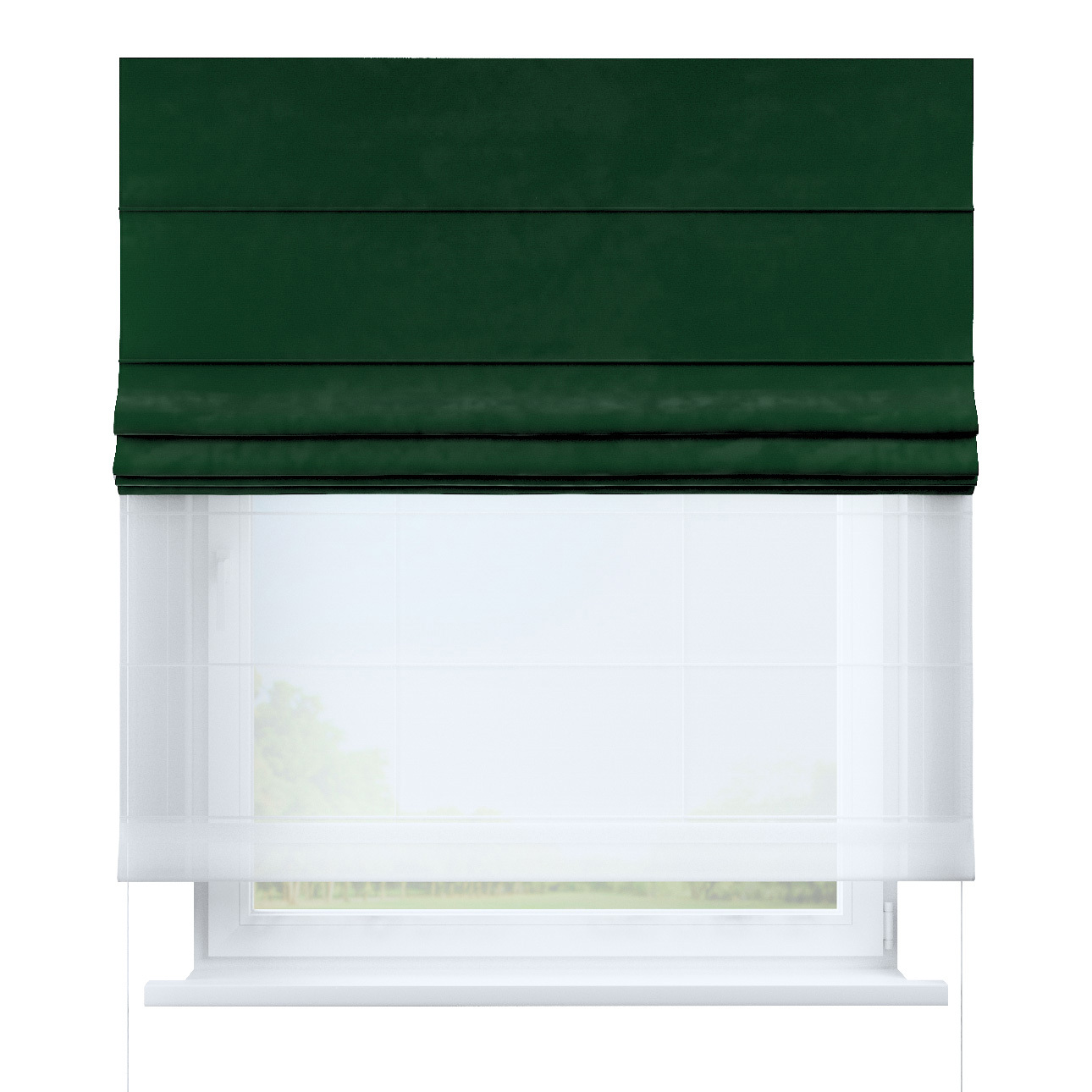 Dekoria Doppelraffrollo Duo, grün, 120 x 160 cm günstig online kaufen