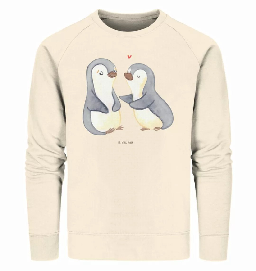 Mr. & Mrs. Panda Longpullover Größe L Pinguine trösten - Natural Raw - Gesc günstig online kaufen