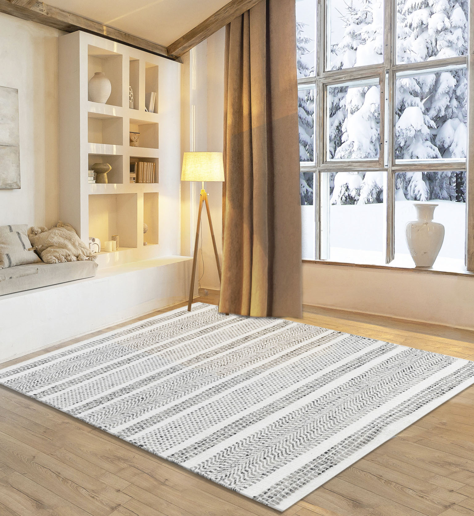 my home Wollteppich »Prenten«, rechteckig, 10 mm Höhe, Handweb Teppich, rei günstig online kaufen