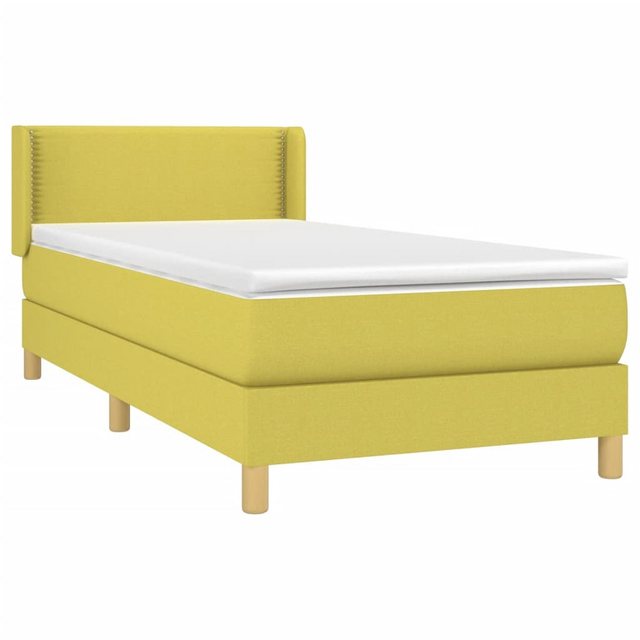 Vidaxl Boxspringbett Mit Matratze Grün 100x200 Cm Stoff günstig online kaufen