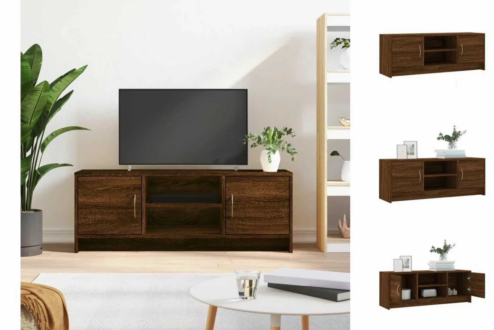 vidaXL TV-Schrank TV-Schrank Braun Eichen-Optik 102x30x37,5 cm Holzwerkstof günstig online kaufen