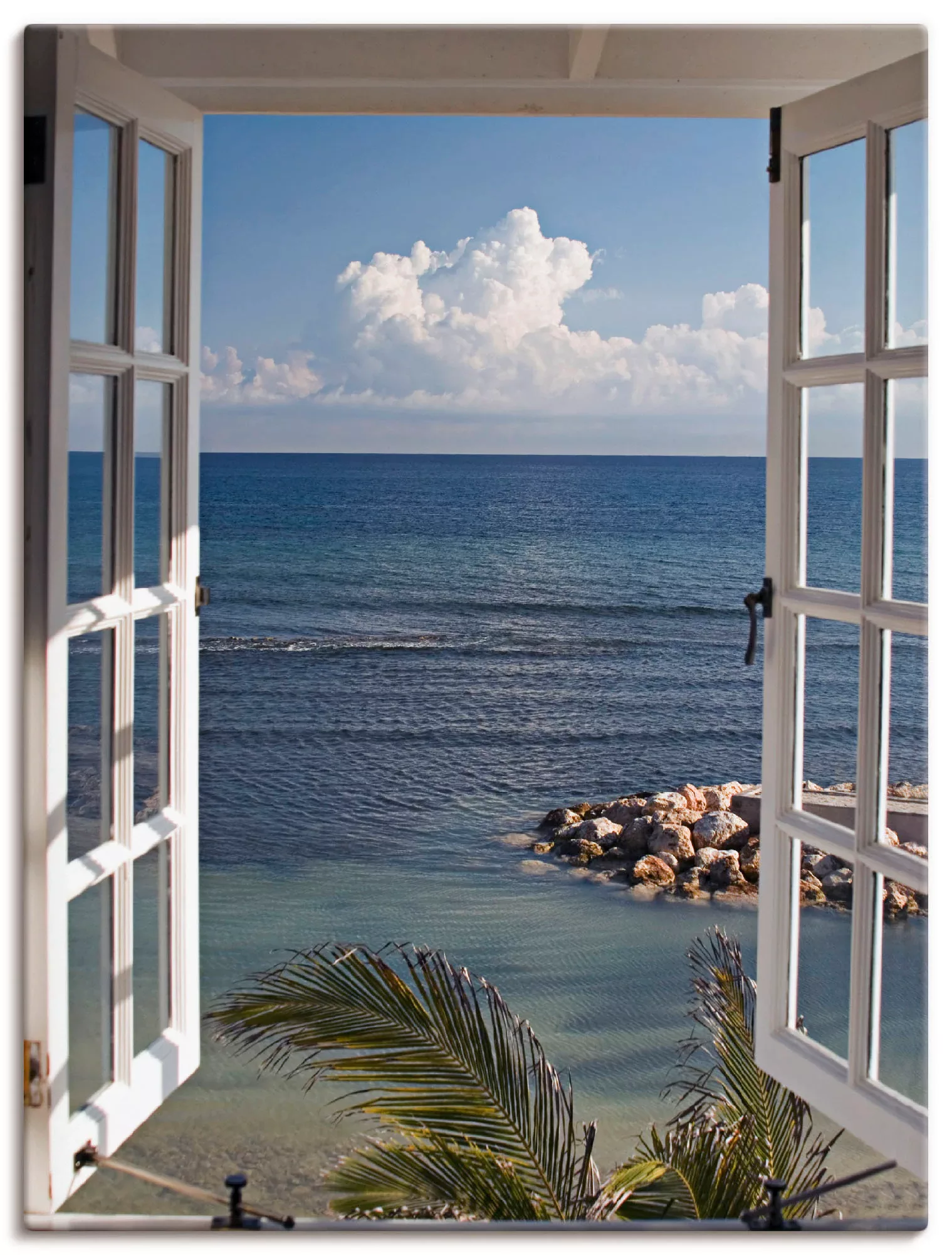 Artland Wandbild »Fenster zum Paradies«, Fensterblick, (1 St.), als Alubild günstig online kaufen