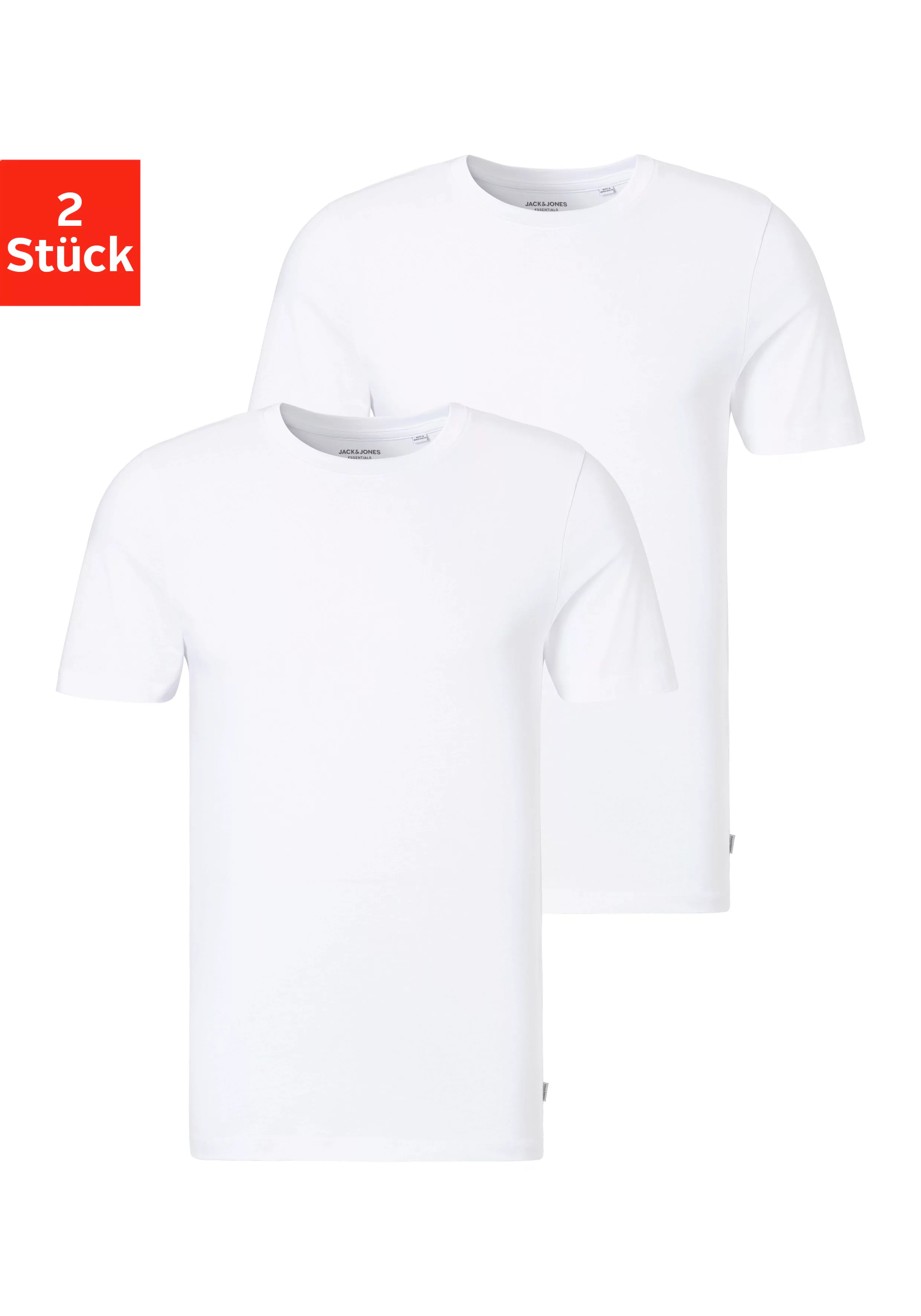 Jack & Jones Herren V-Neck T-Shirt JACBASIC 2er PACK - Regular Fit günstig online kaufen