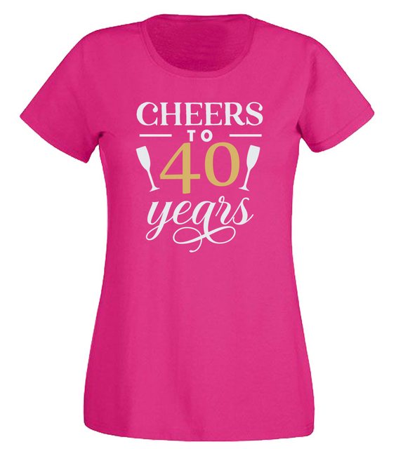 G-graphics T-Shirt Cheers to -40- years Slim-fit Damen T-Shirt mit Motiv zu günstig online kaufen