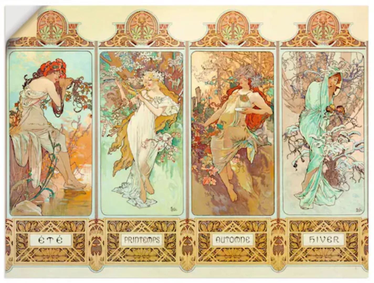 Artland Wandbild »Die vier Jahreszeiten, 1896«, Gruppen & Familien, (1 St.) günstig online kaufen