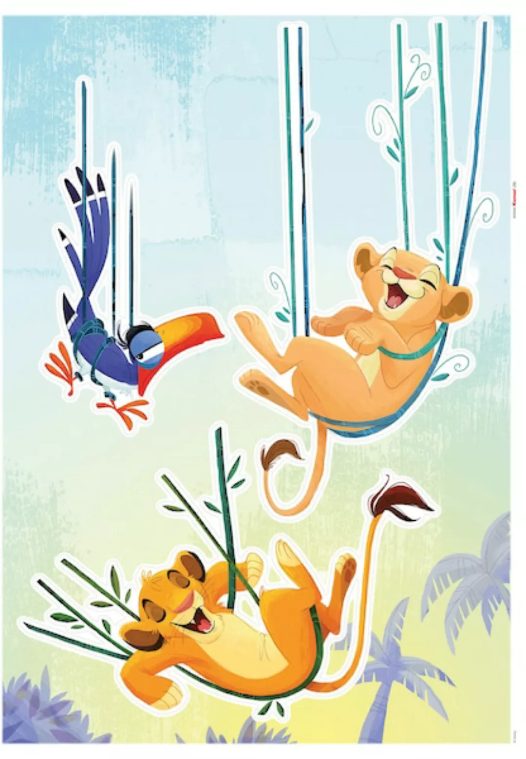 KOMAR Wandtattoo - Lion King Relax  - Größe 50 x 70 cm mehrfarbig Gr. one s günstig online kaufen