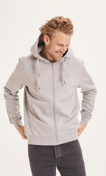 Sweatjacke - Zip Hood Basic Badge Sweat- Aus Biobaumwolle günstig online kaufen