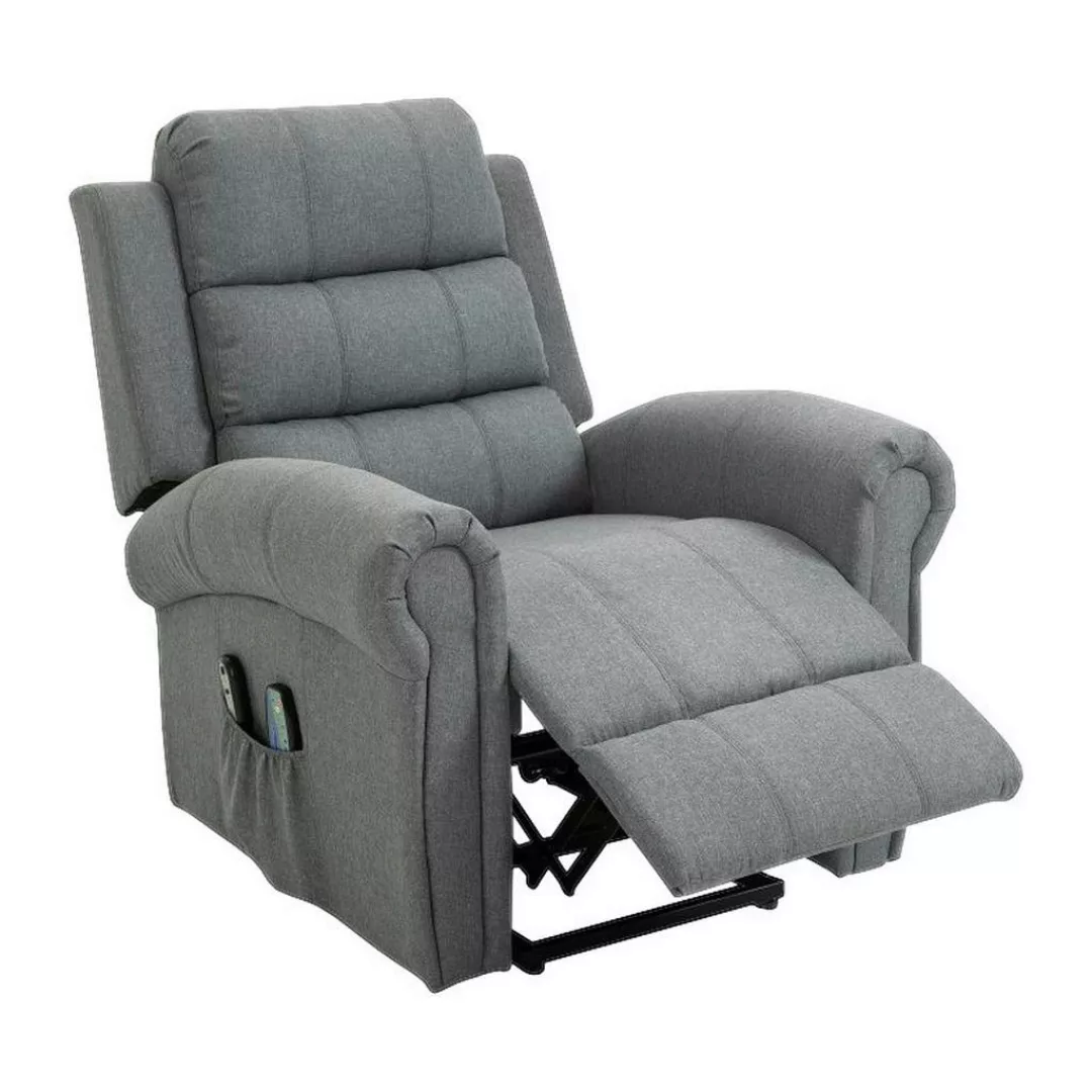 HOMCOM Massagesessel 700-095 grau Polyester-Mischgewebe Holz Metall Schaums günstig online kaufen