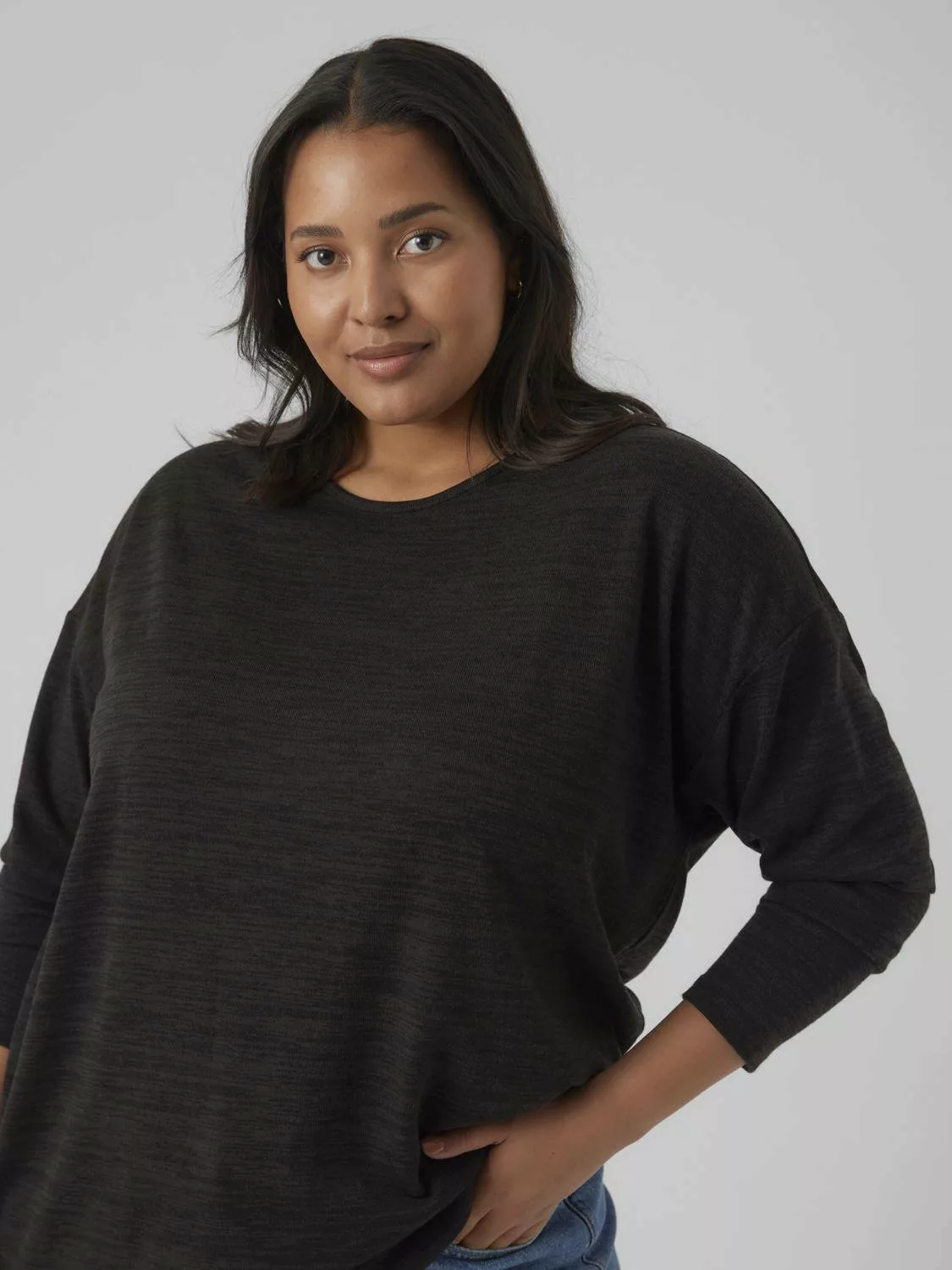 Vero Moda Curve Langarmshirt "VMCKATIE LS LONG TOP JRS NOOS CUR" günstig online kaufen