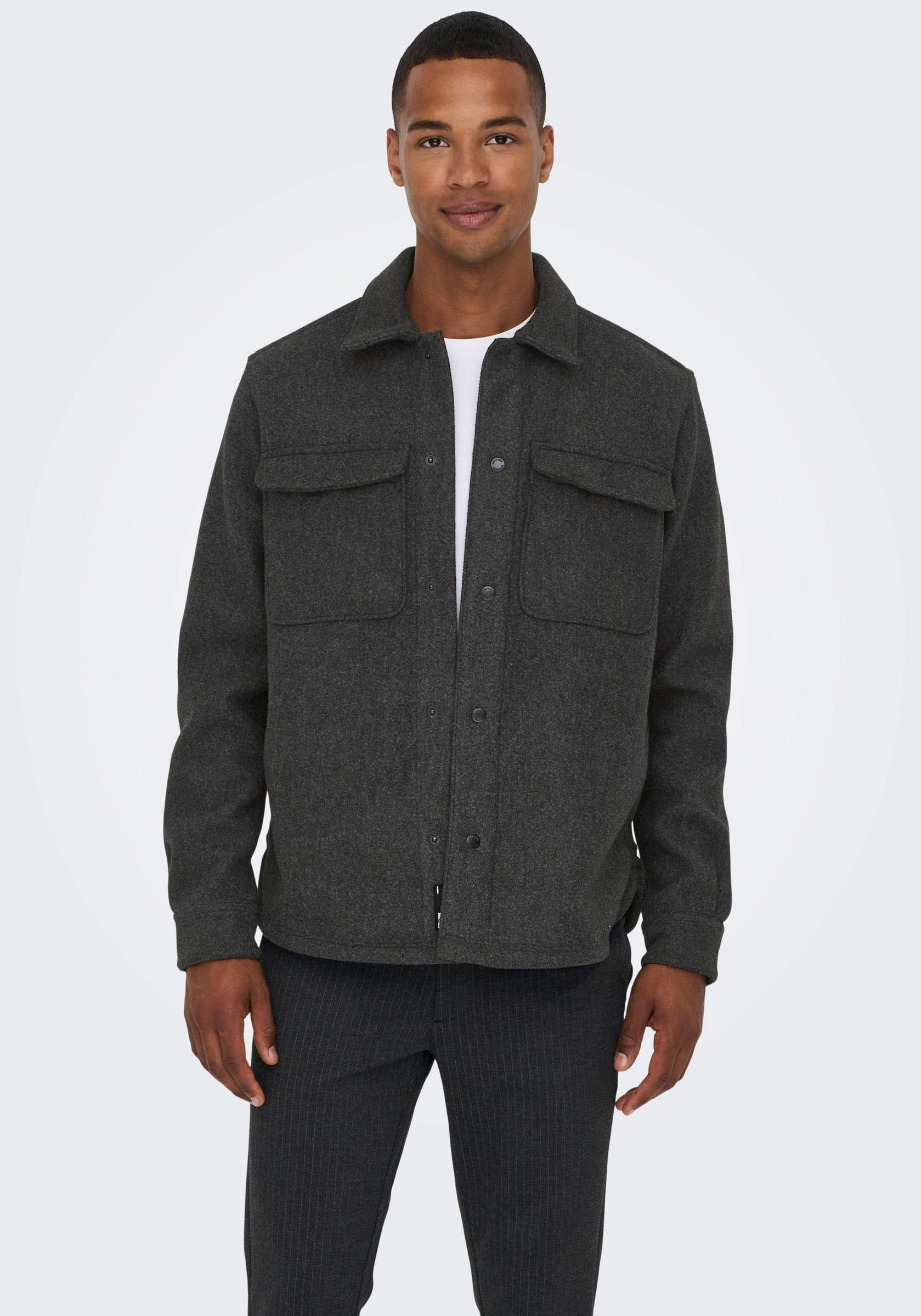 Only & Sons Herren Freizeit Hemd ONSASH - Relaxed Fit günstig online kaufen