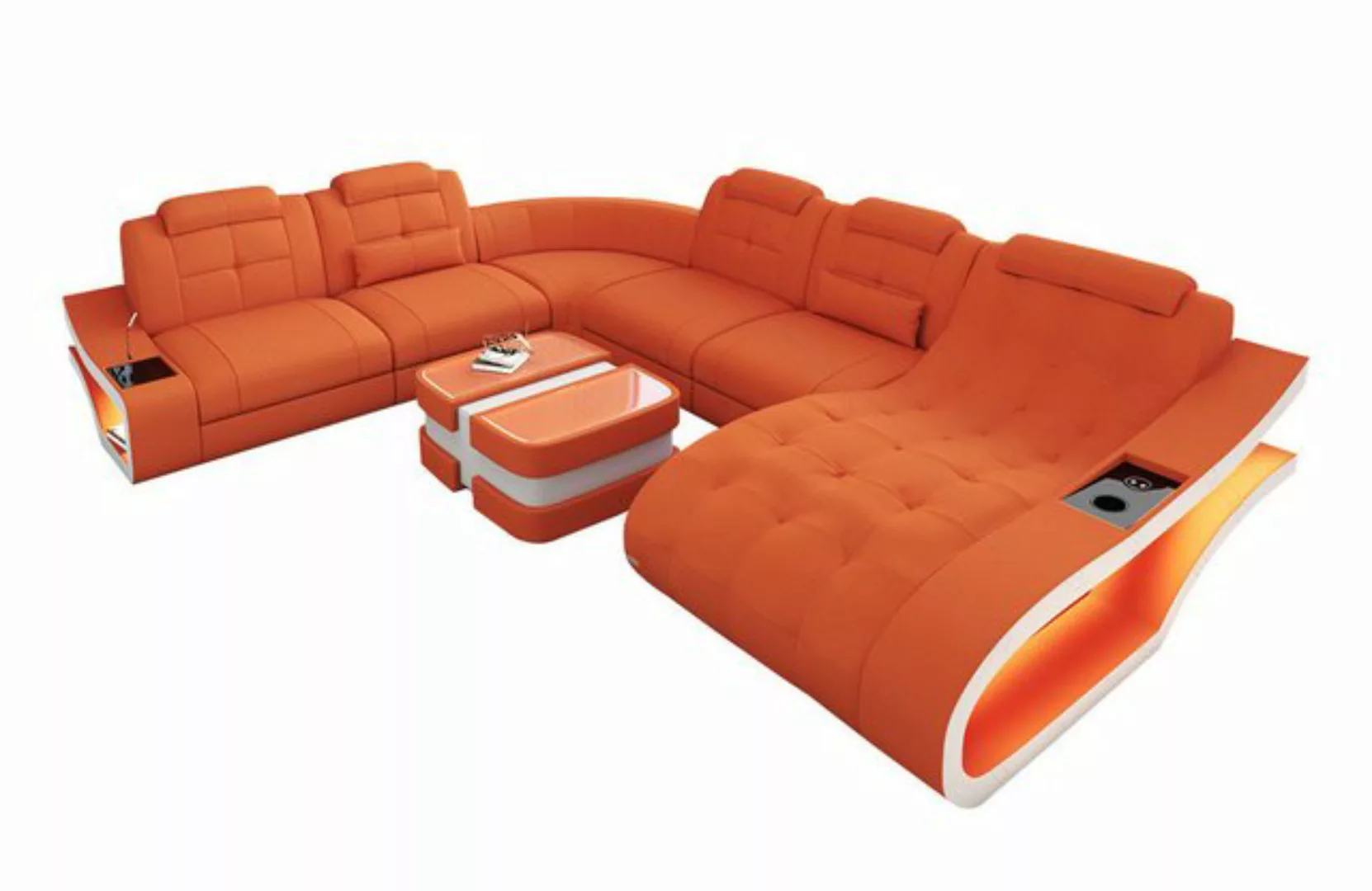 Sofa Dreams Wohnlandschaft Sofa Elegante M XXL Form Stoffsofa Polster Stoff günstig online kaufen