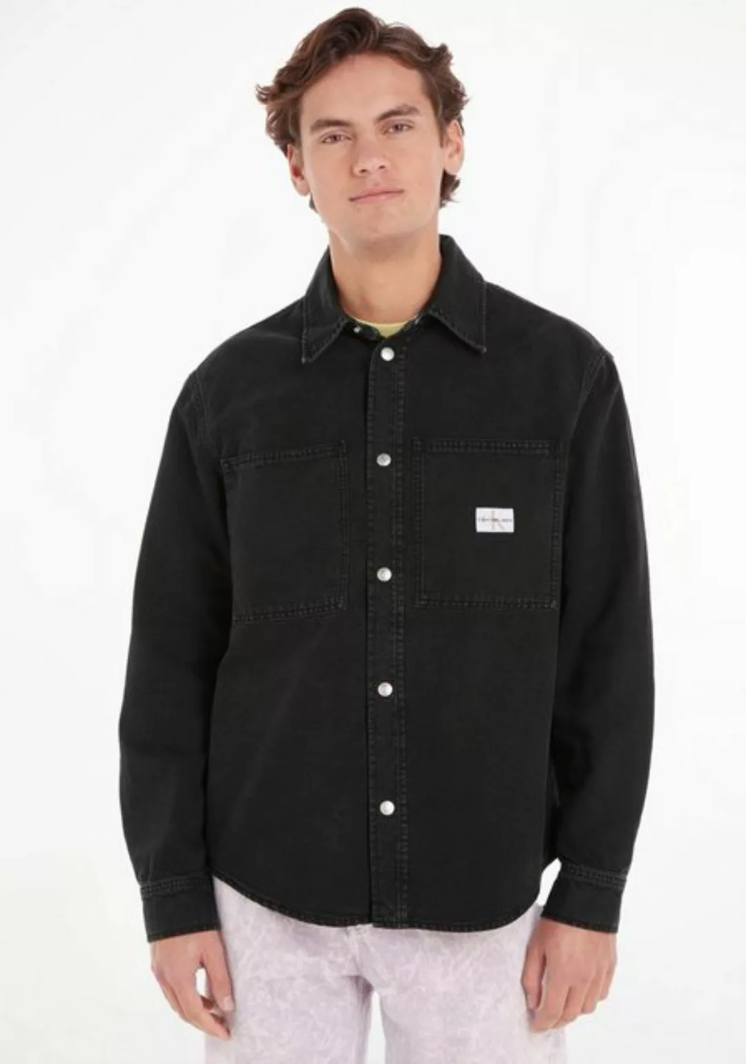 Calvin Klein Jeans Jeanshemd CANVAS RELAXED LINEAR SHIRT günstig online kaufen