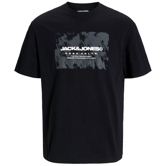 Jack & Jones Rundhalsshirt Jack&Jones XXL T-Shirt schwarz Logo-Frontprint J günstig online kaufen