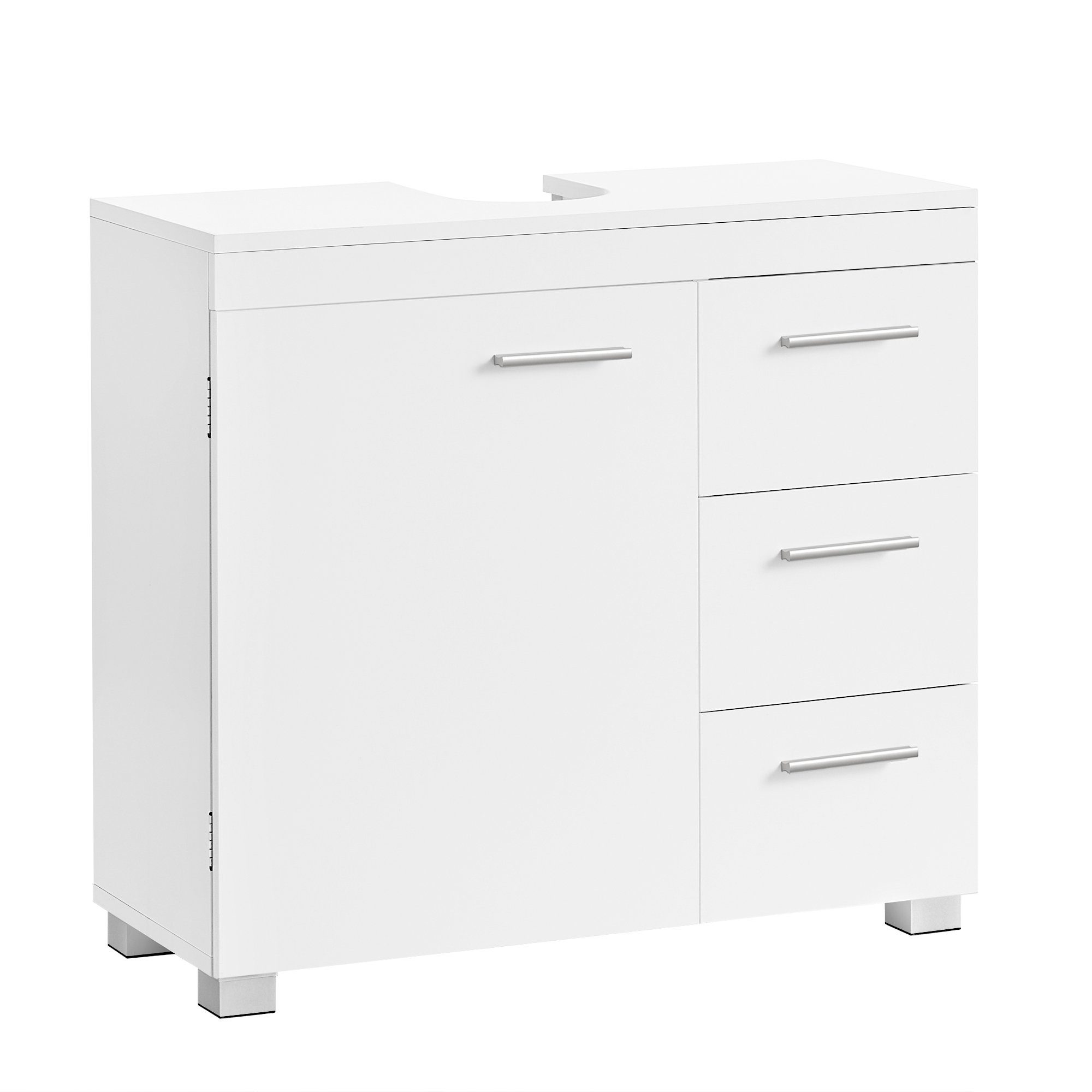 VASAGLE Waschbeckenunterschrank Badezimmerschrank Badschrank mit 3 günstig online kaufen
