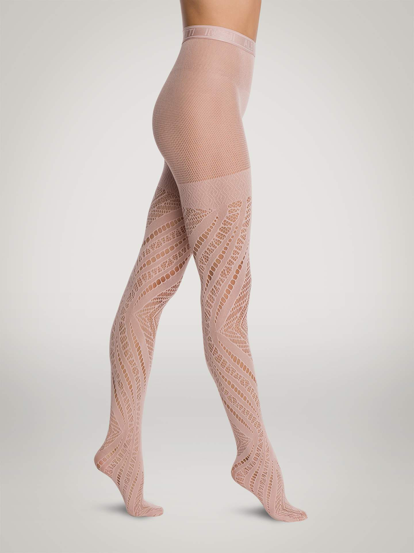 Wolford - Ajouré Net Tights, Frau, rosepowder, Größe: XS günstig online kaufen