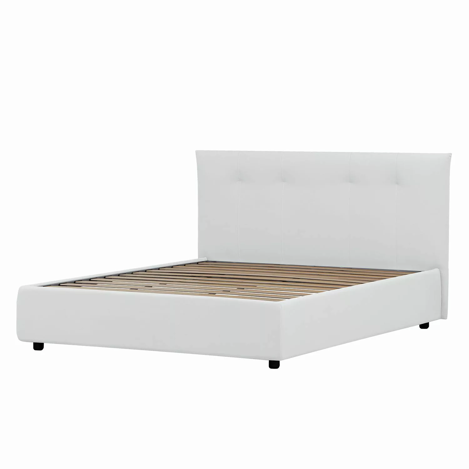 home24 Fredriks Polsterbett Tiberio 160x200 cm Webstoff Cremeweiß mit Bettk günstig online kaufen