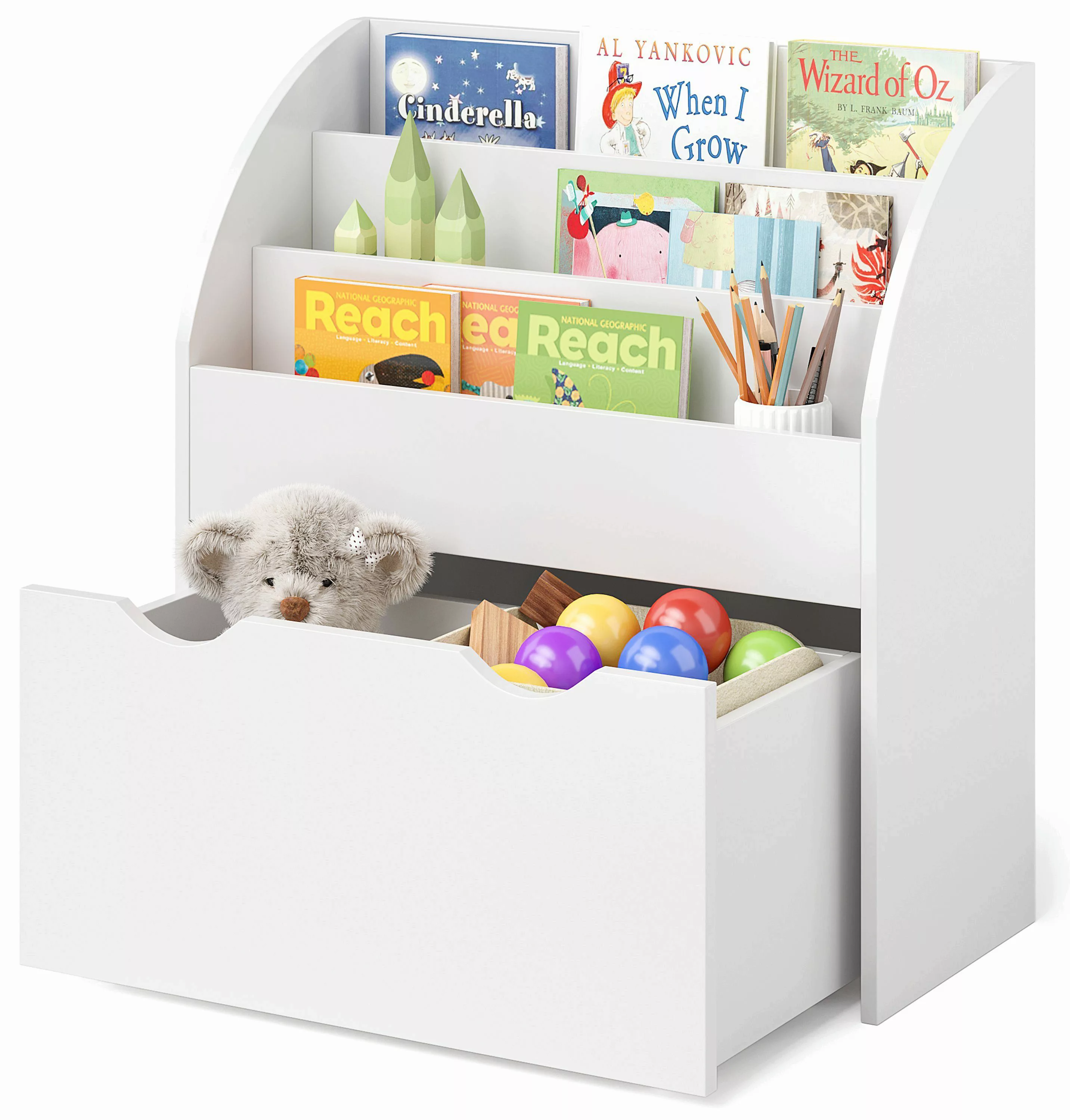 Bellabino Kinderregal Koro, weiß, 3 Fächer günstig online kaufen
