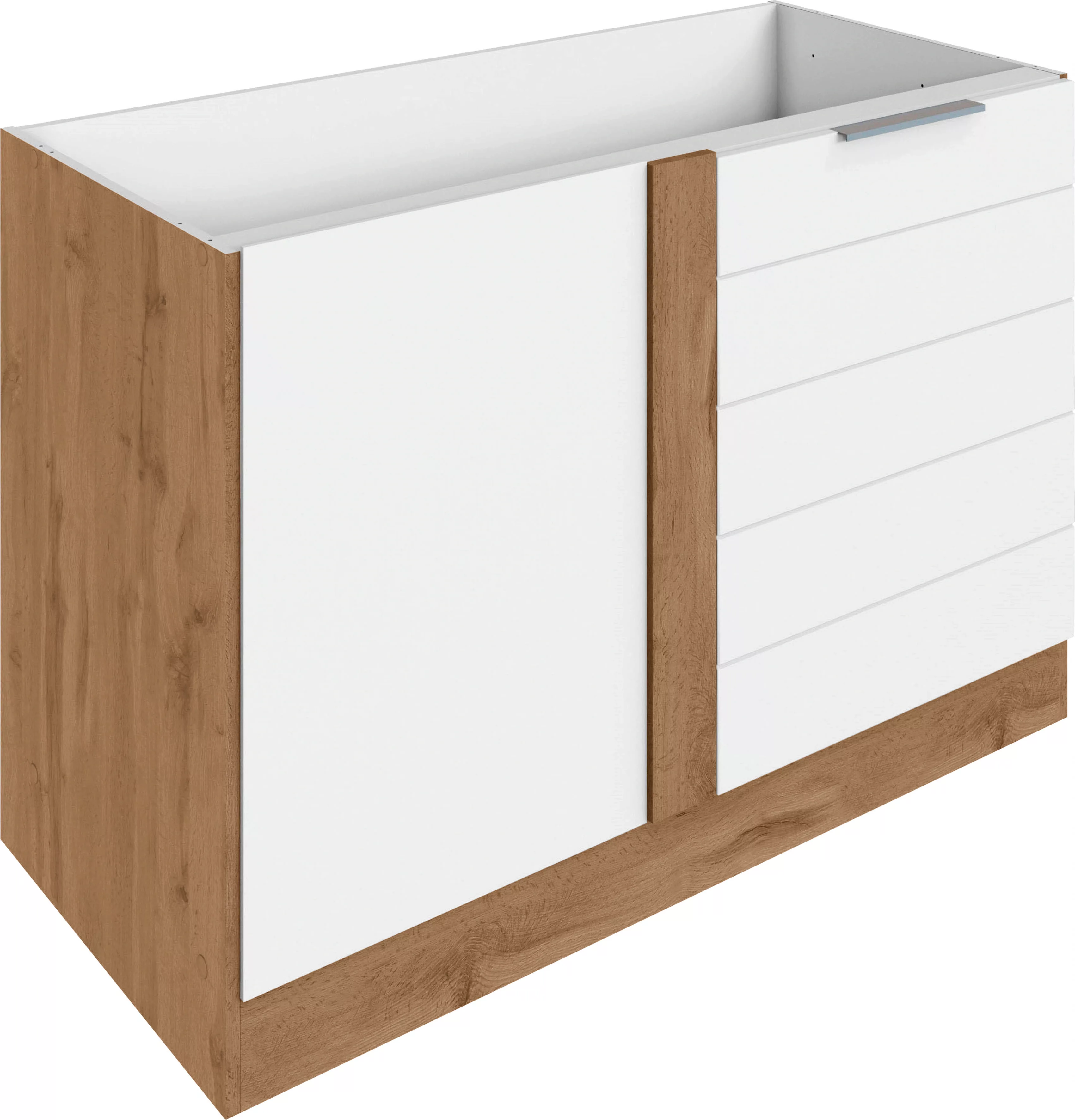 KOCHSTATION Eckunterschrank "KS-Luhe", 120 cm breit, hochwertige MDF-Fronte günstig online kaufen