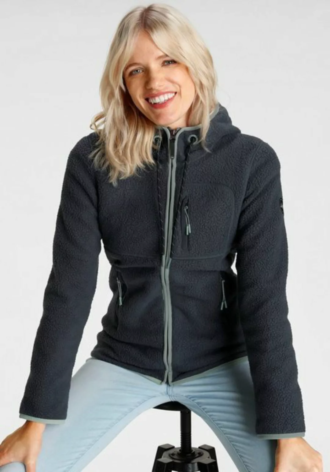 Polarino Fleecejacke aus Sherpa Fleece günstig online kaufen