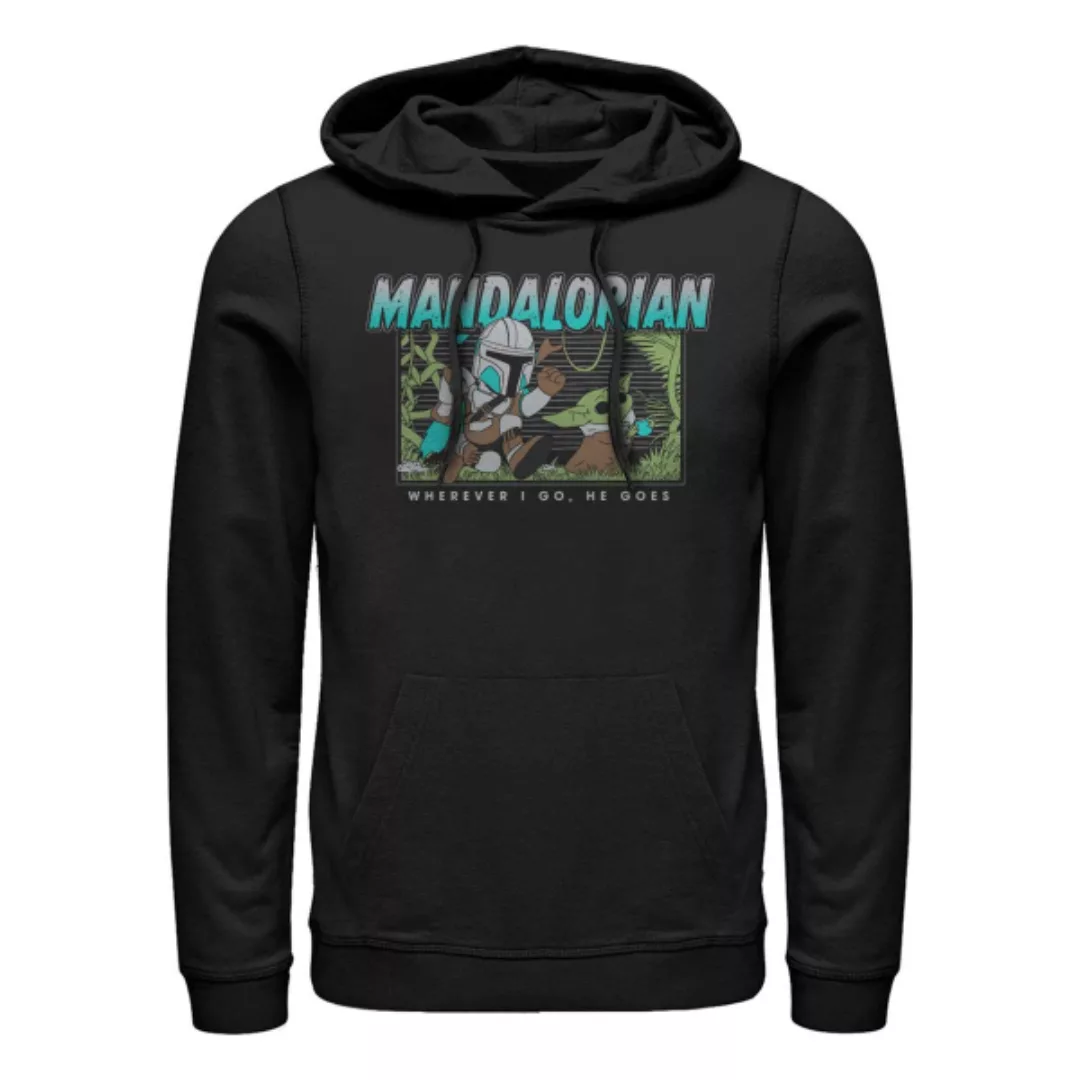 Star Wars - The Mandalorian - Mando & Child Macaroon Chase - Unisex Hoodie günstig online kaufen