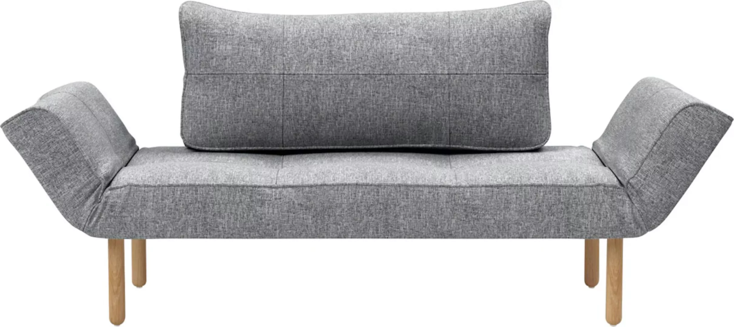 Innovation - Zeal Stem Schlafsofa 200x72cm - grau/Stoff 565 Twist Granite/B günstig online kaufen