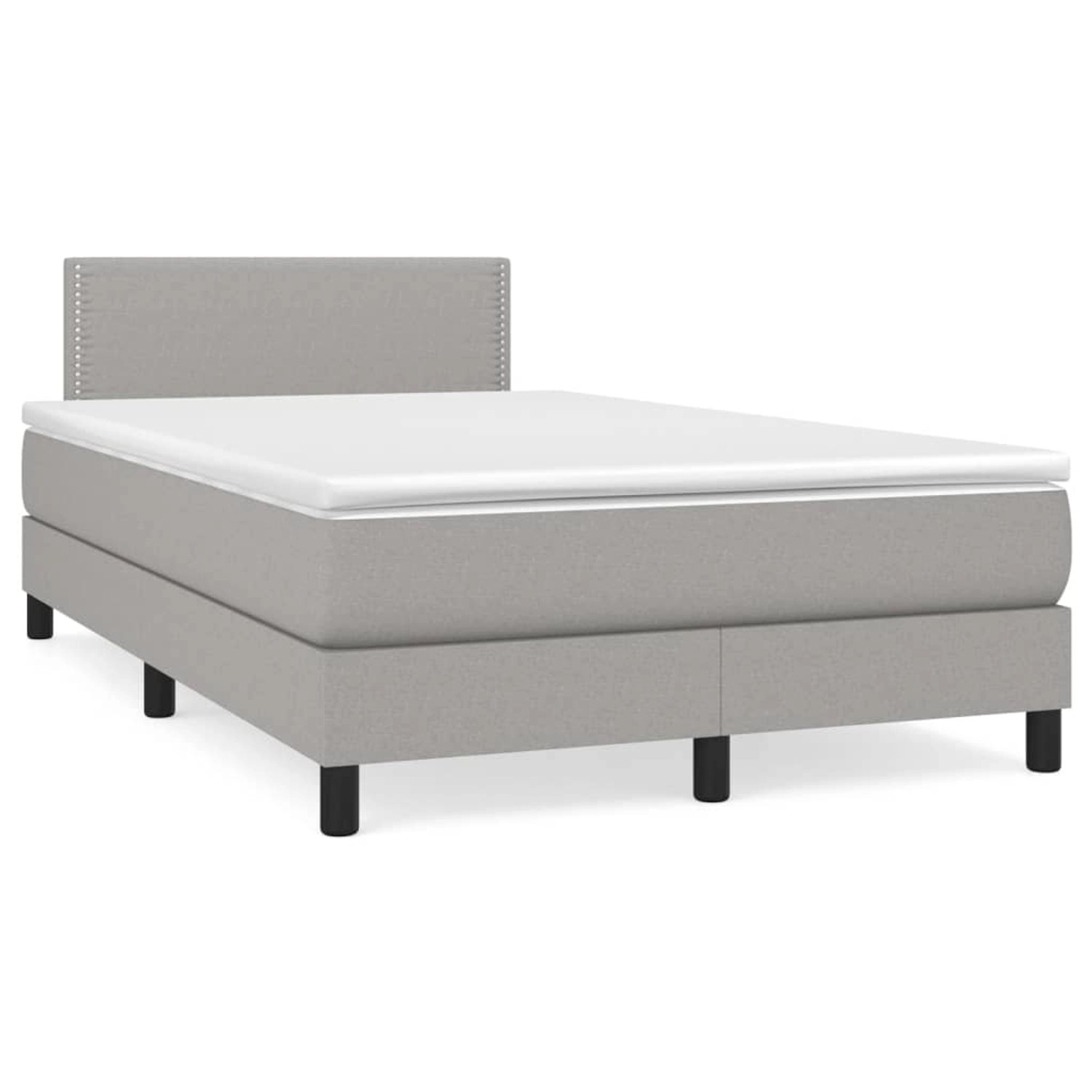 vidaXL Boxspringbett Boxspringbett mit Matratze Blau 120x200 cm Stoff Bett günstig online kaufen