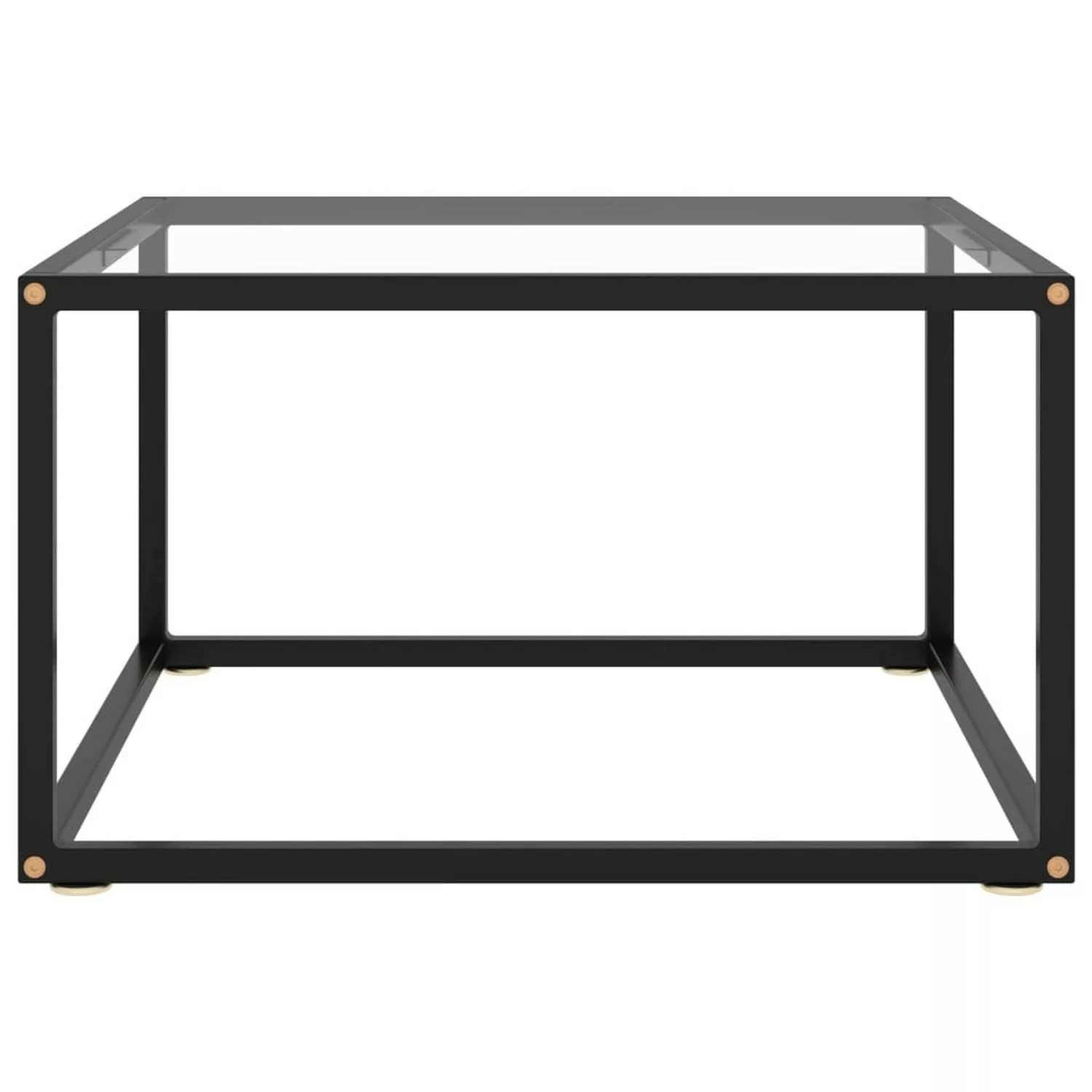 Beistelltisch Schwarz Mit Hartglas 60x60x35 Cm günstig online kaufen