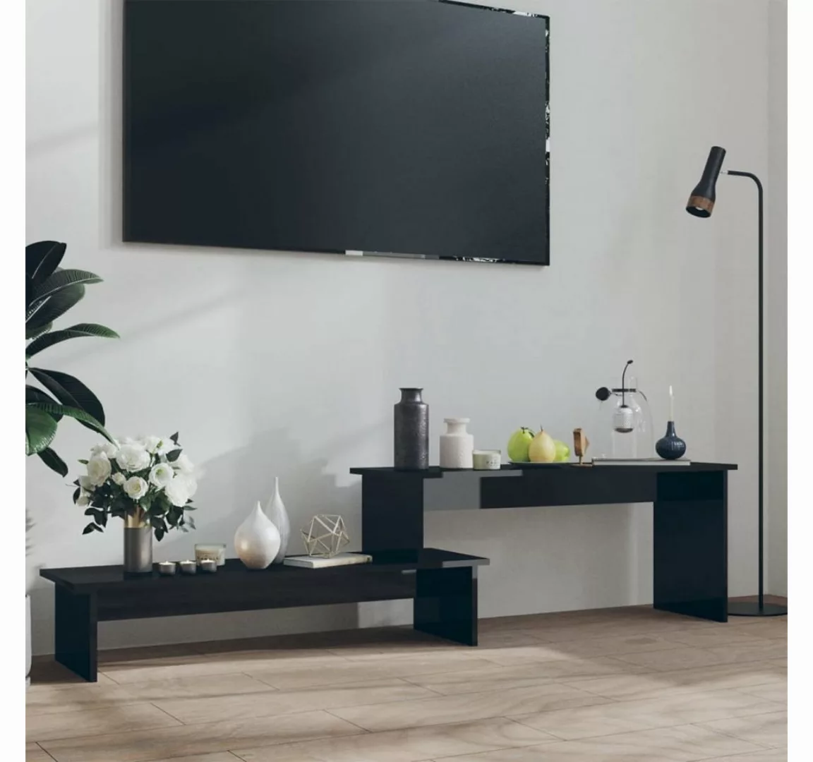 furnicato TV-Schrank Hochglanz-Schwarz 180x30x43 cm Holzwerkstoff günstig online kaufen