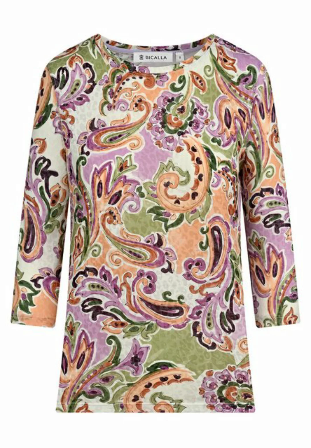 BICALLA T-Shirt Shirt Paisley - 09/pink-green (1-tlg) günstig online kaufen