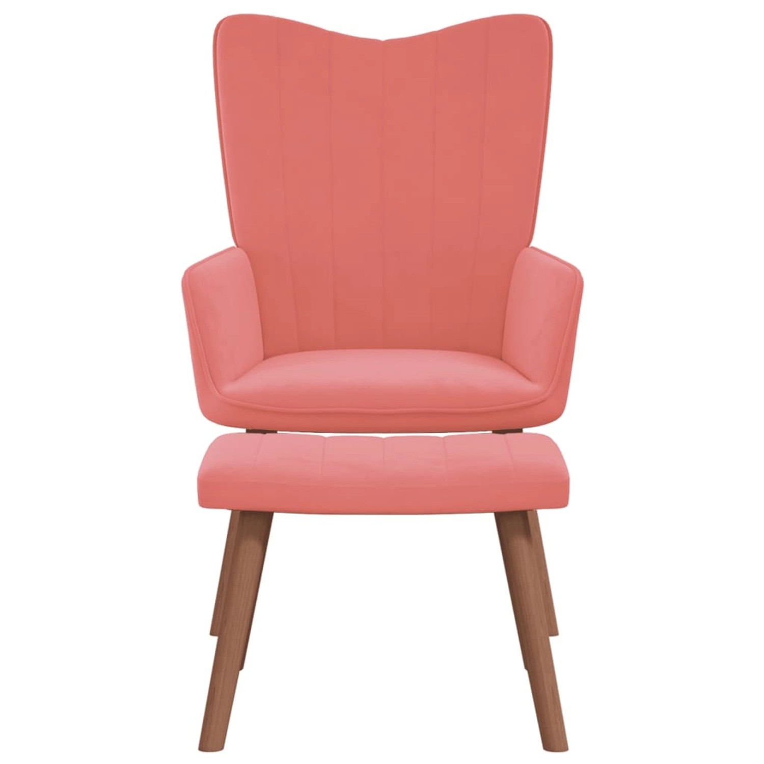 vidaXL Relaxsessel mit Hocker Rosa Samt Modell 1 günstig online kaufen