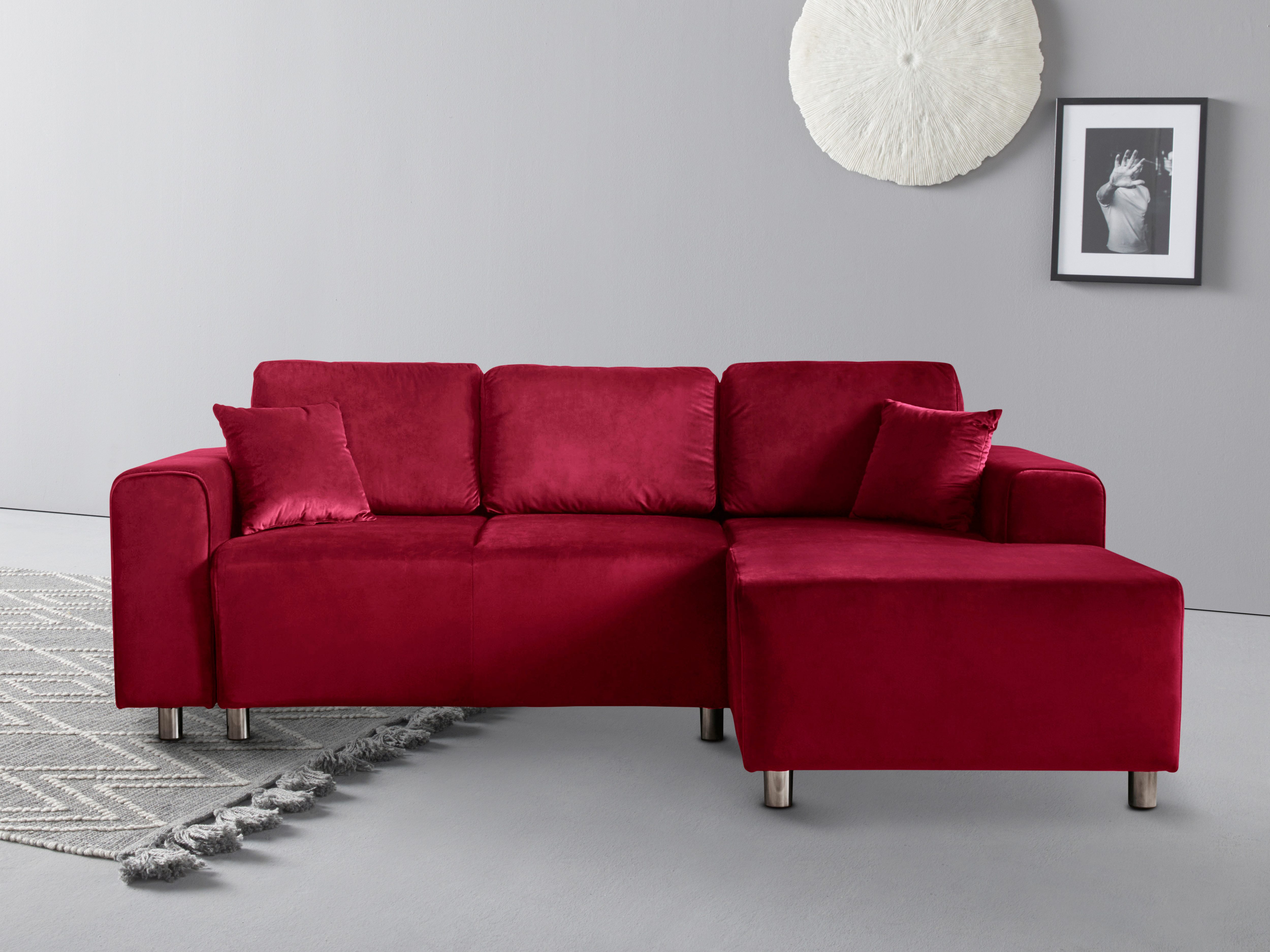 Home affaire Ecksofa "Györ", L-Form, wahlweise mit Bettfunktion und Bettkas günstig online kaufen