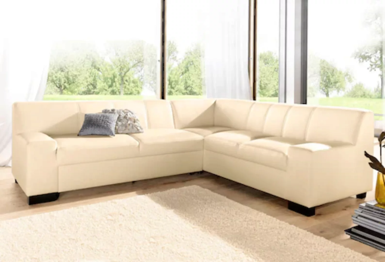 DOMO collection Ecksofa »Norma Top, elegant und modern, flache Armlehnen, L günstig online kaufen