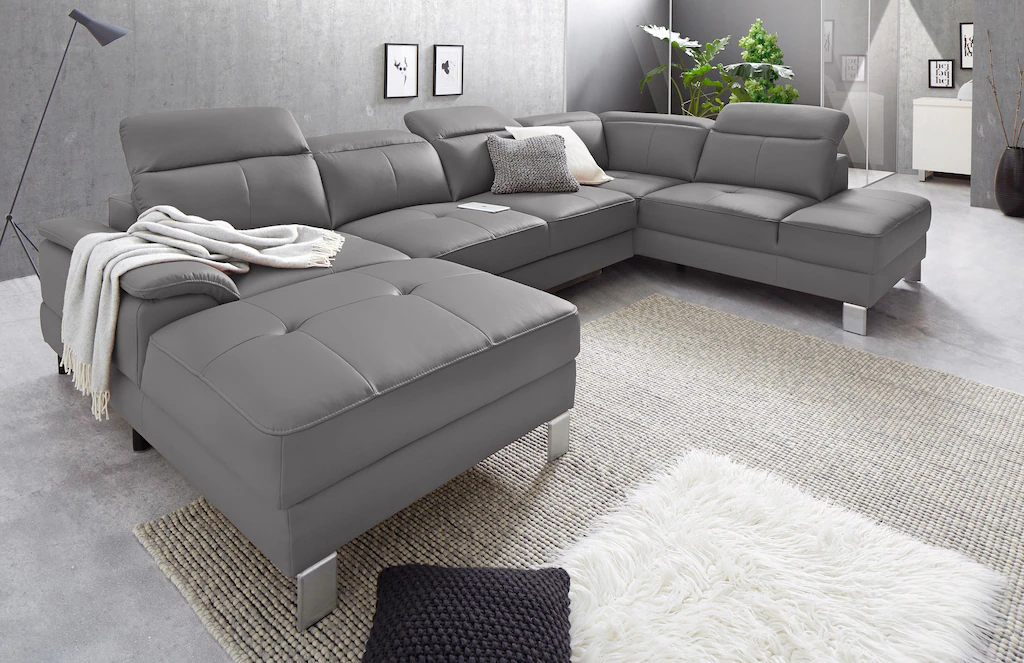exxpo - sofa fashion Wohnlandschaft "Mantua 2, U-Form", inkl. Kopf- bzw. Rü günstig online kaufen