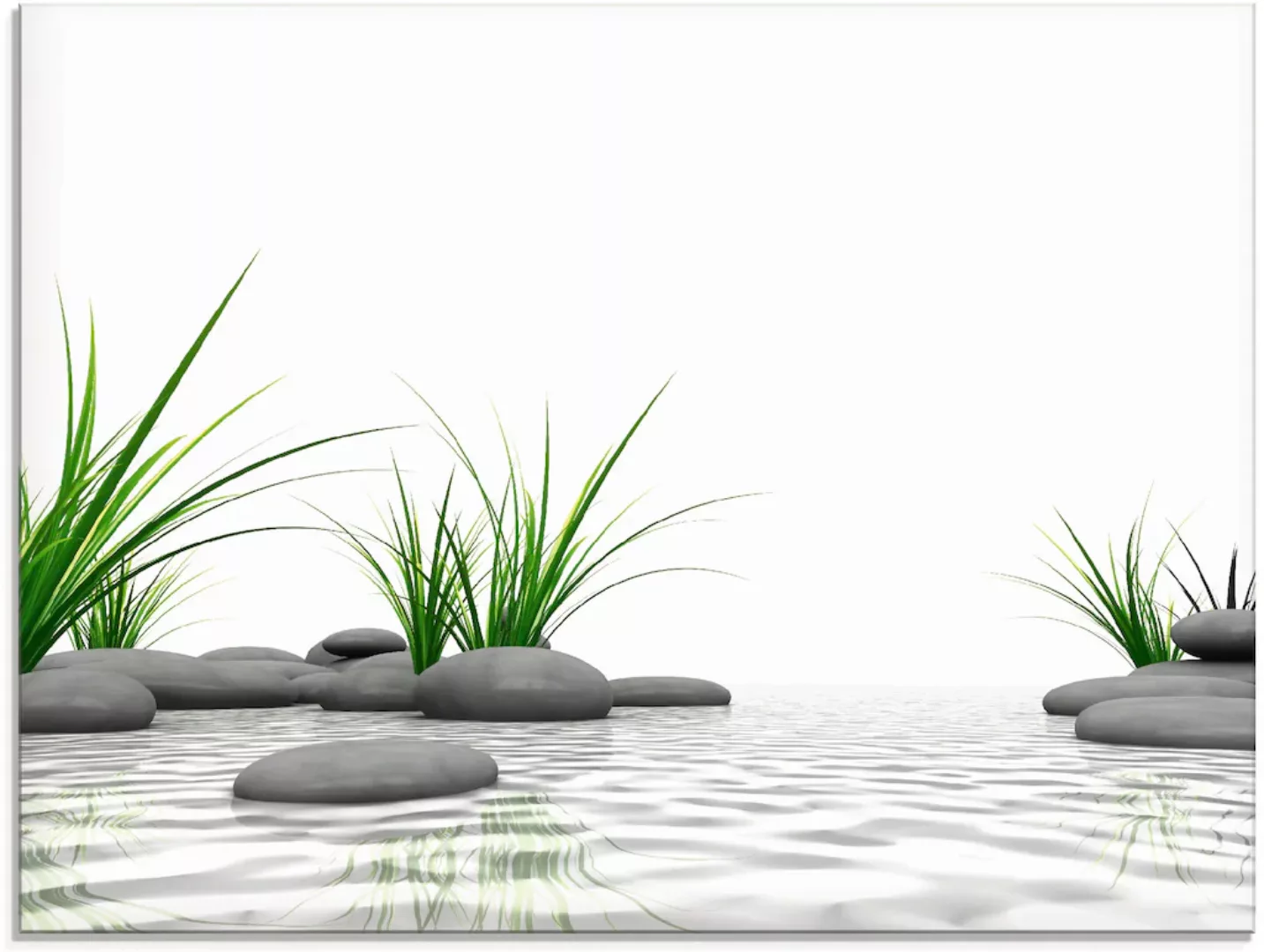 Artland Glasbild »3D Steine«, Zen, (1 St.) günstig online kaufen