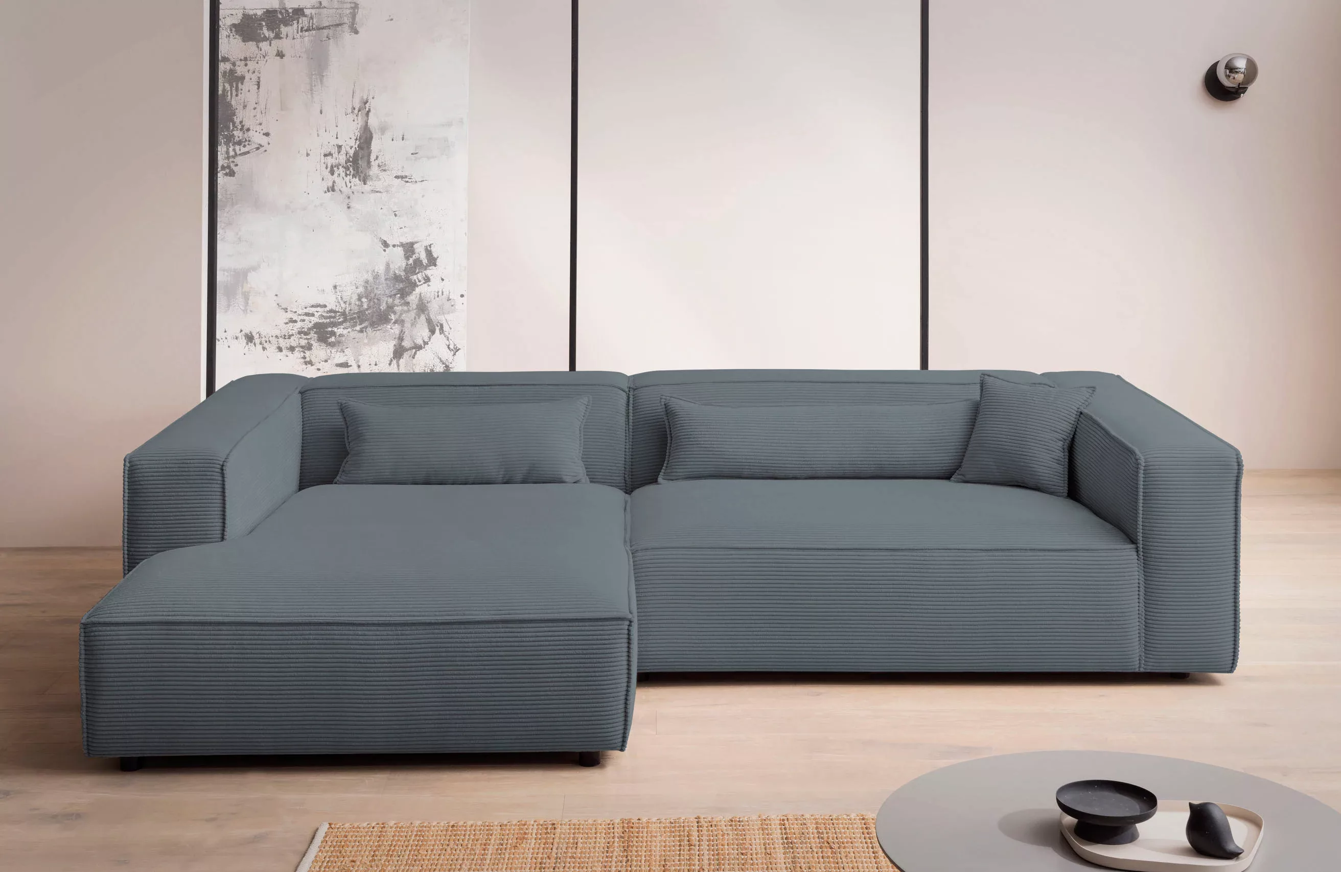 LeGer Home by Lena Gercke Ecksofa "PIARA XXL, Big-Sofa in Cord oder Leineno günstig online kaufen