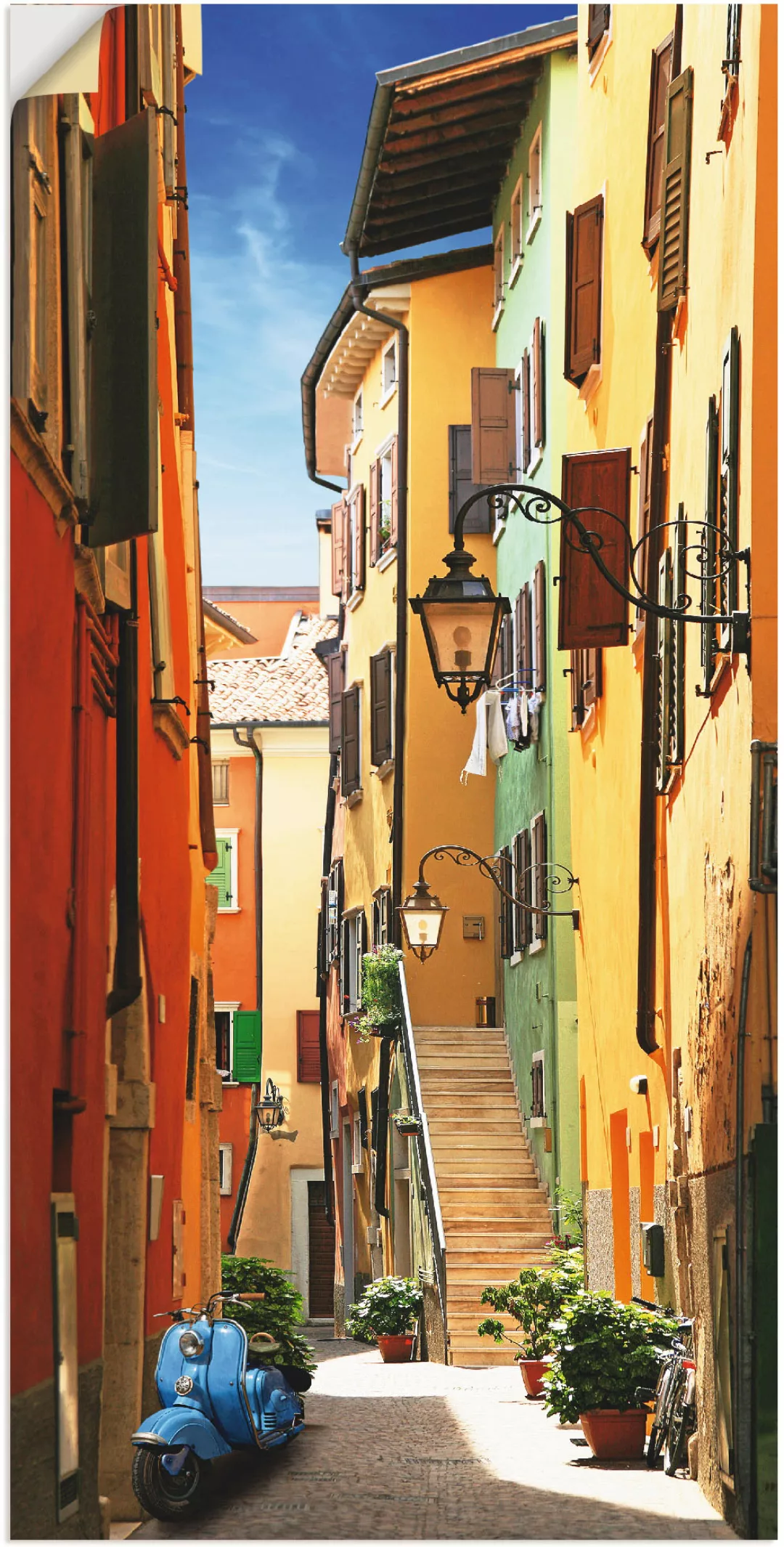 Artland Wandbild "Altstadtgasse Riva del Garda", Architektonische Elemente, günstig online kaufen