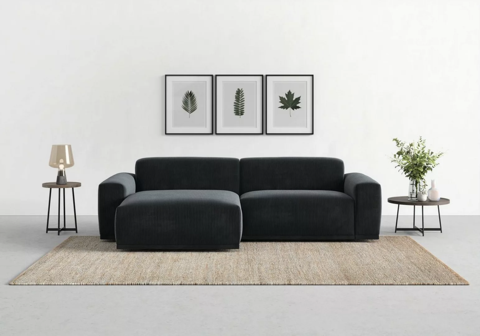 TRENDMANUFAKTUR Ecksofa Braga, mit hochwertigem Kaltschaum, L-Form, in Cord günstig online kaufen