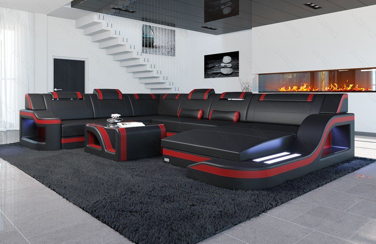 Sofa Dreams Wohnlandschaft XXL Ledersofa Palermo günstig online kaufen