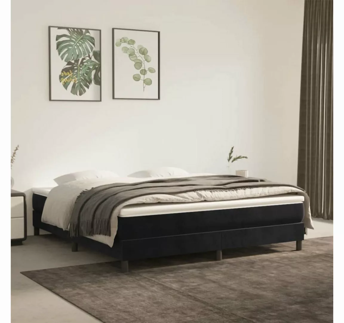 furnicato Bett Bettgestell Schwarz 180×200 cm Samt günstig online kaufen