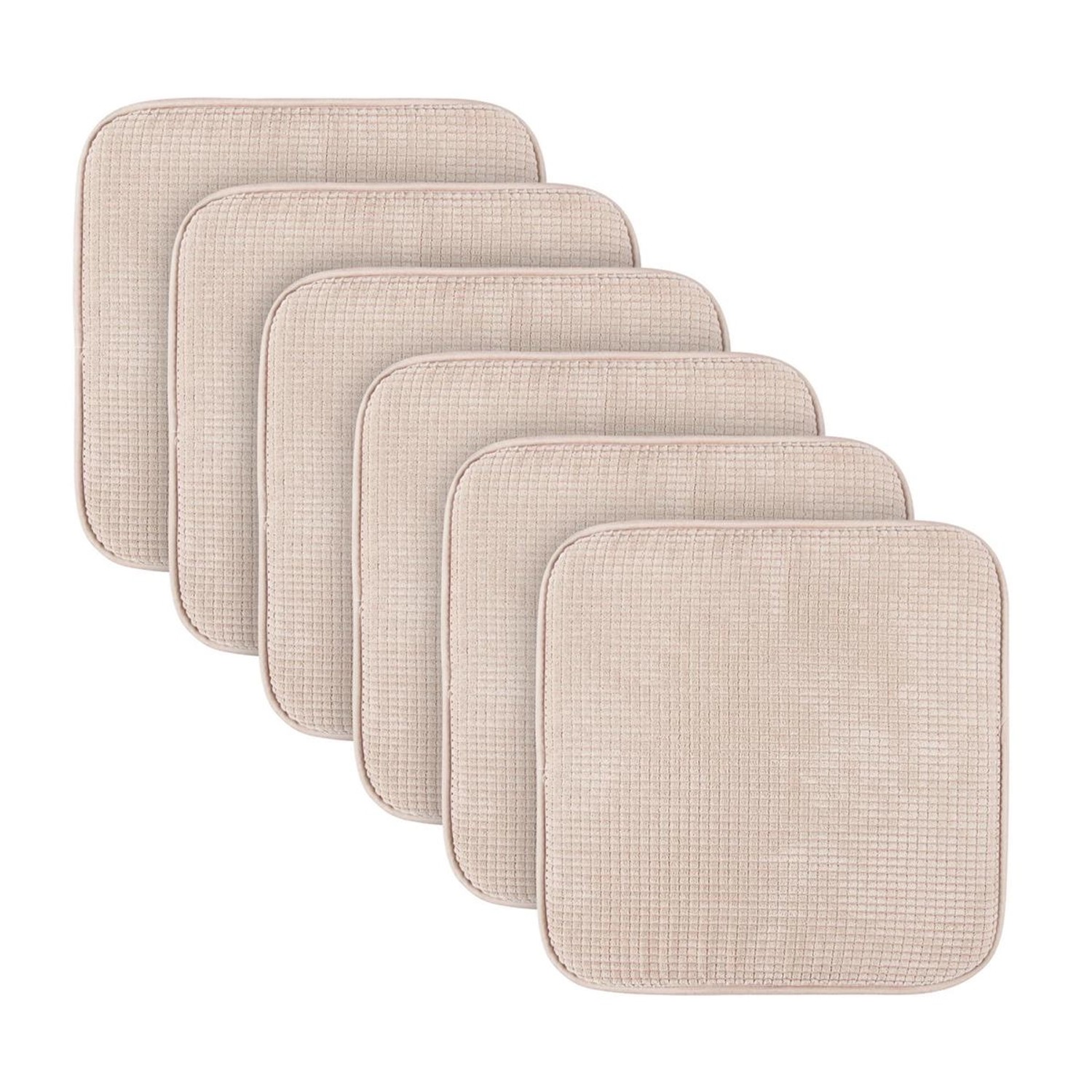 Bestlivings Stuhlkissen Struktur Creme 38 x 38 x 3 cm 6er Pack günstig online kaufen