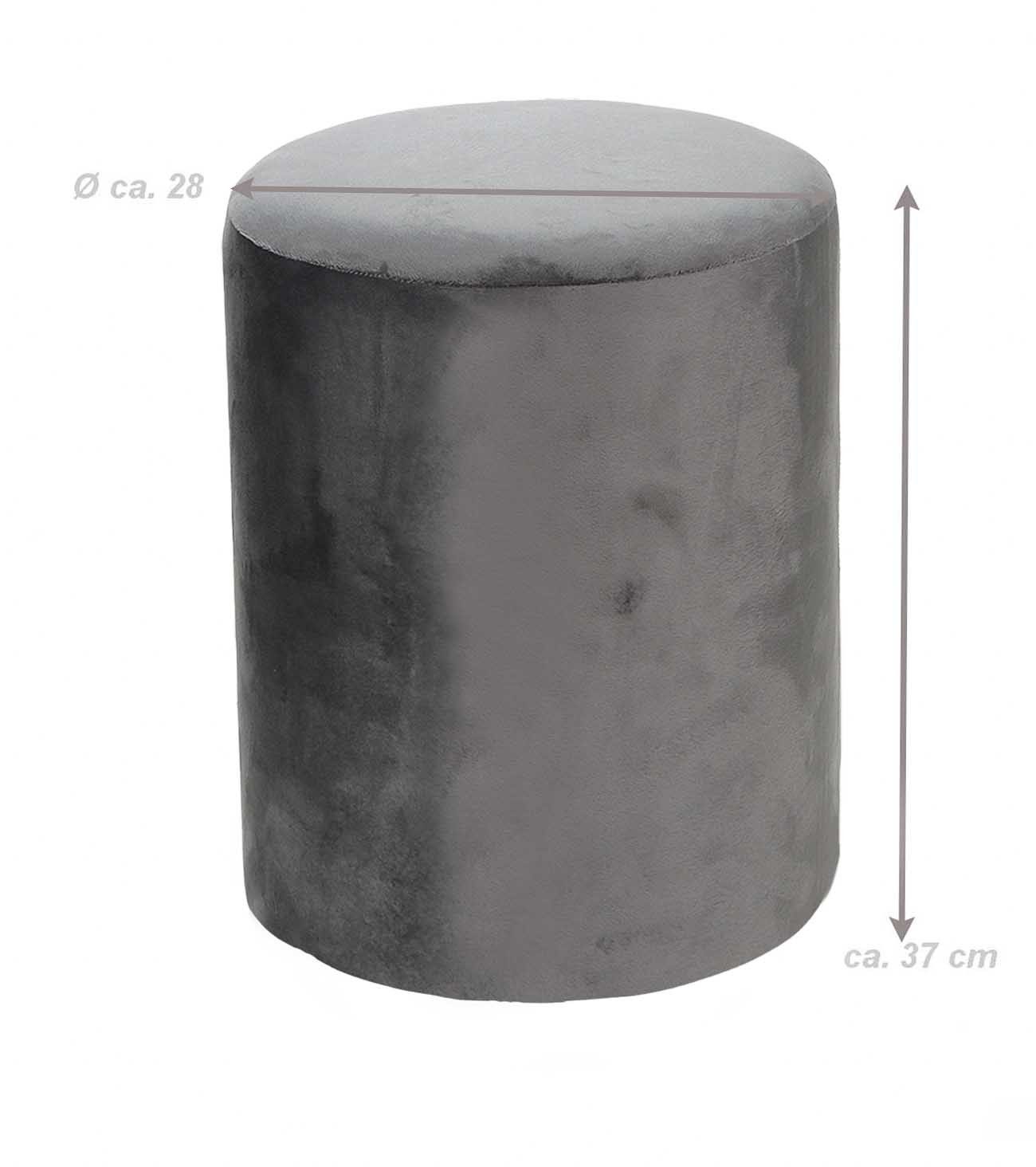 Bubble-Store Sitzhocker Samthocker, Polsterhocker (xH) ca. günstig online kaufen