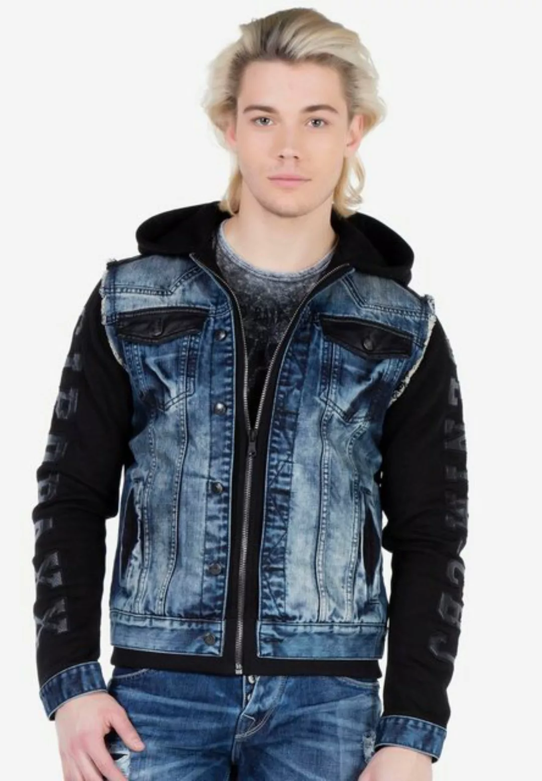 Cipo & Baxx Sweatjacke im coolen Jeans-Look günstig online kaufen