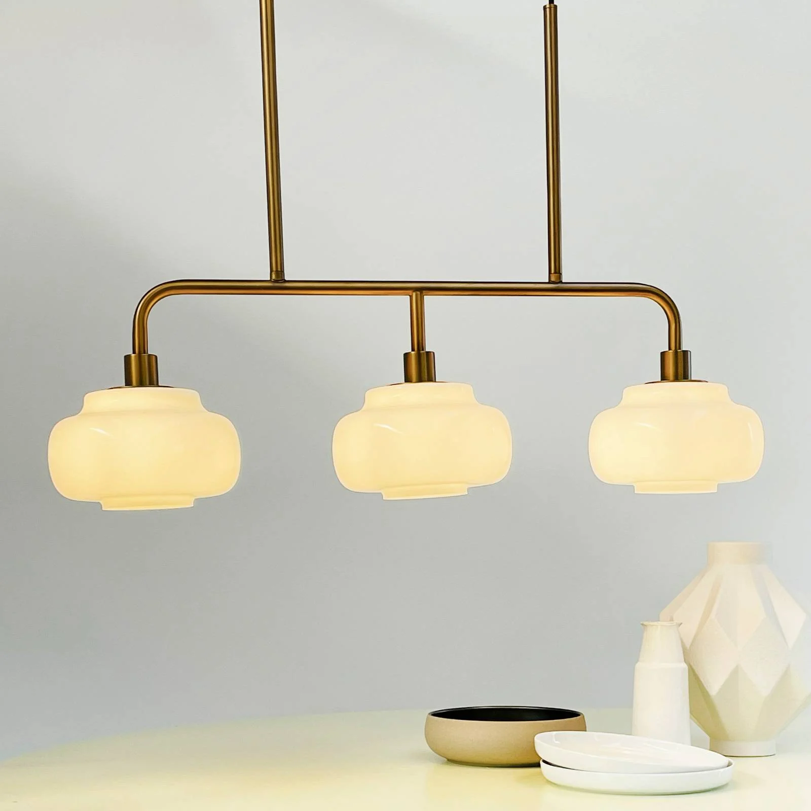 Dyberg Larsen Pendellampe Ossett, bronzefarben, Länge 80 cm günstig online kaufen